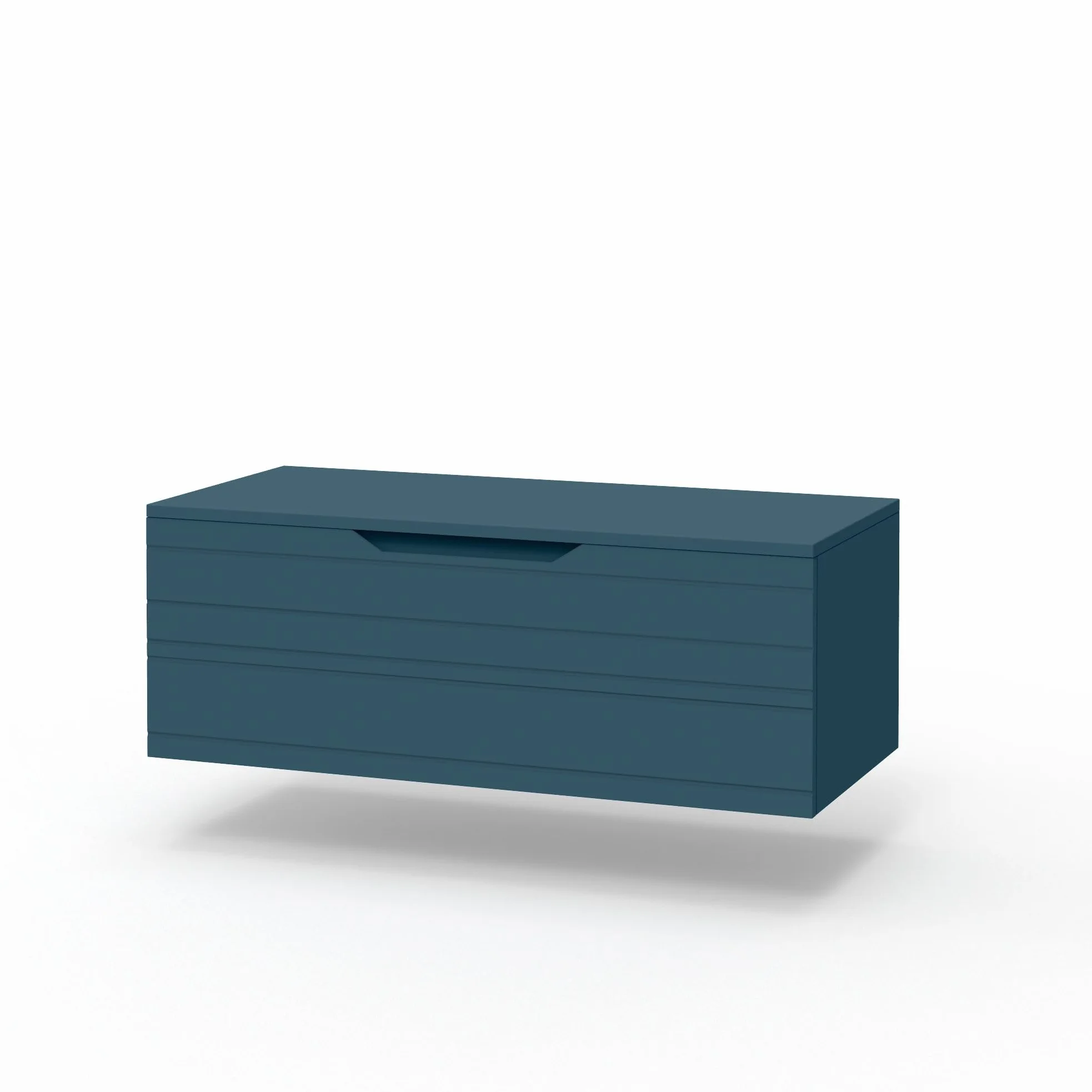 AQA DESIGN accessori casa base con top 1 cestone, top di copertura, nr1 cassetto con scorrimento e chiusura soft close, maniglia a gola, utilizzabile - Bianco - 80x45x37 cm