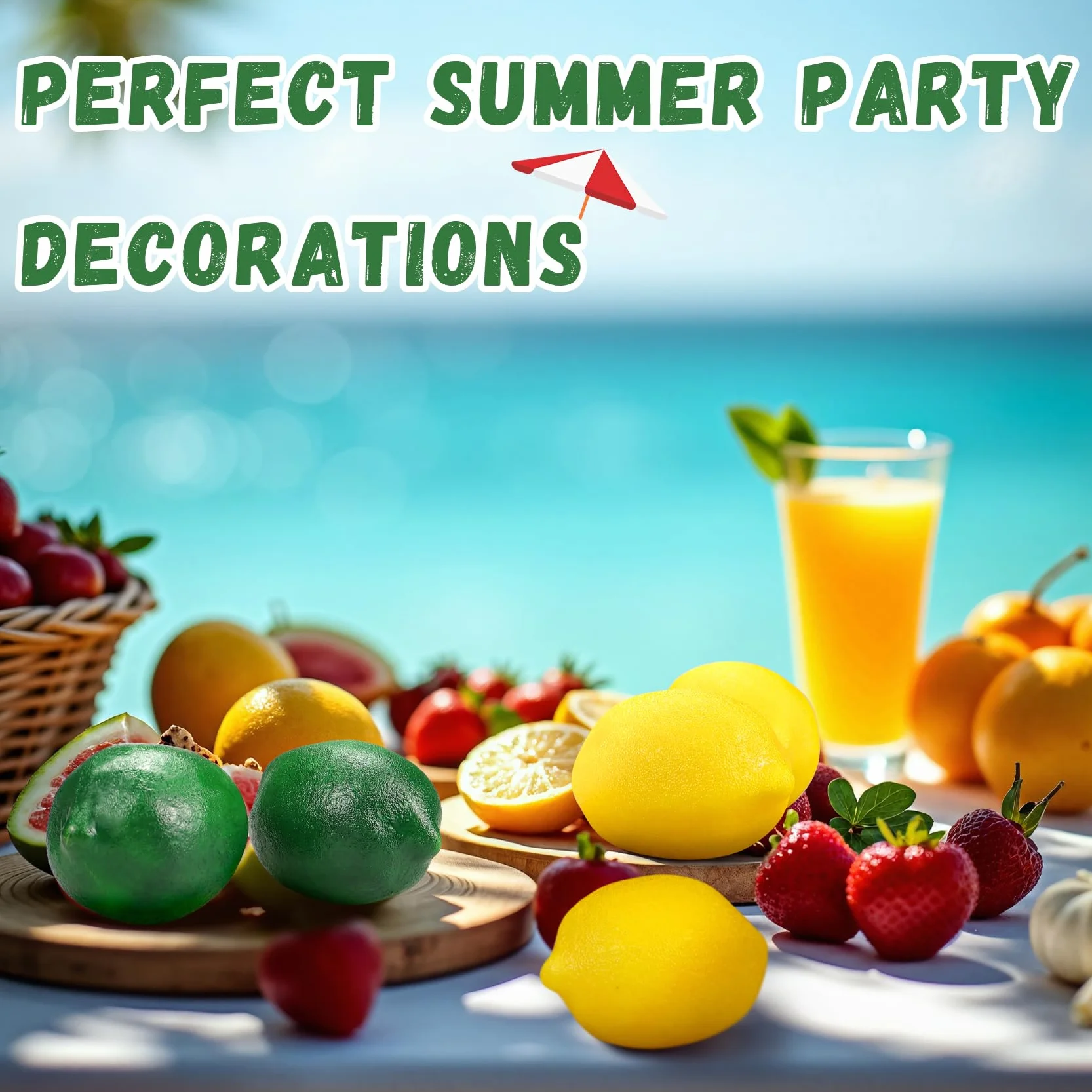 24 Pezzi Limoni e Lime Finti Decorativi con Foglie, Frutta Artificiale Realistica in Plastica per Cucina, Centrotavola Estivo