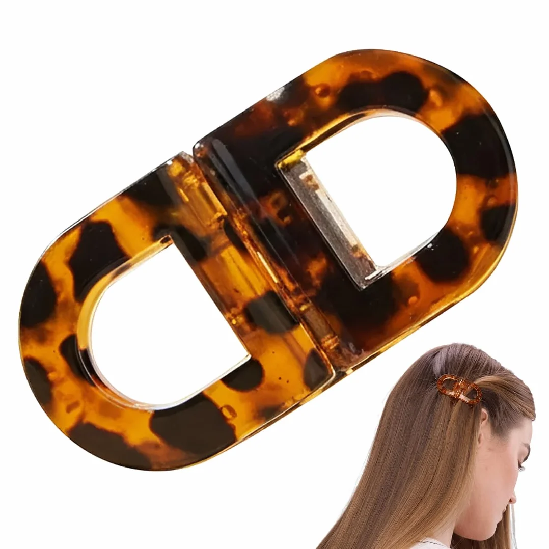 Pinze Per Capelli Magnetiche a Forte Tenuta Professionale Stile Stampa Leopardata
