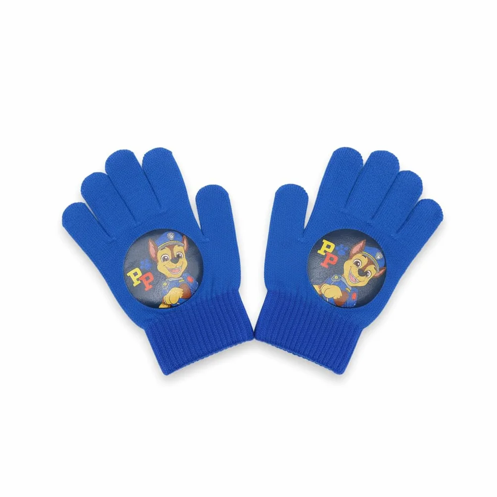 Paw Patrol guanti magici invernali lavorati a maglia per bambini blu