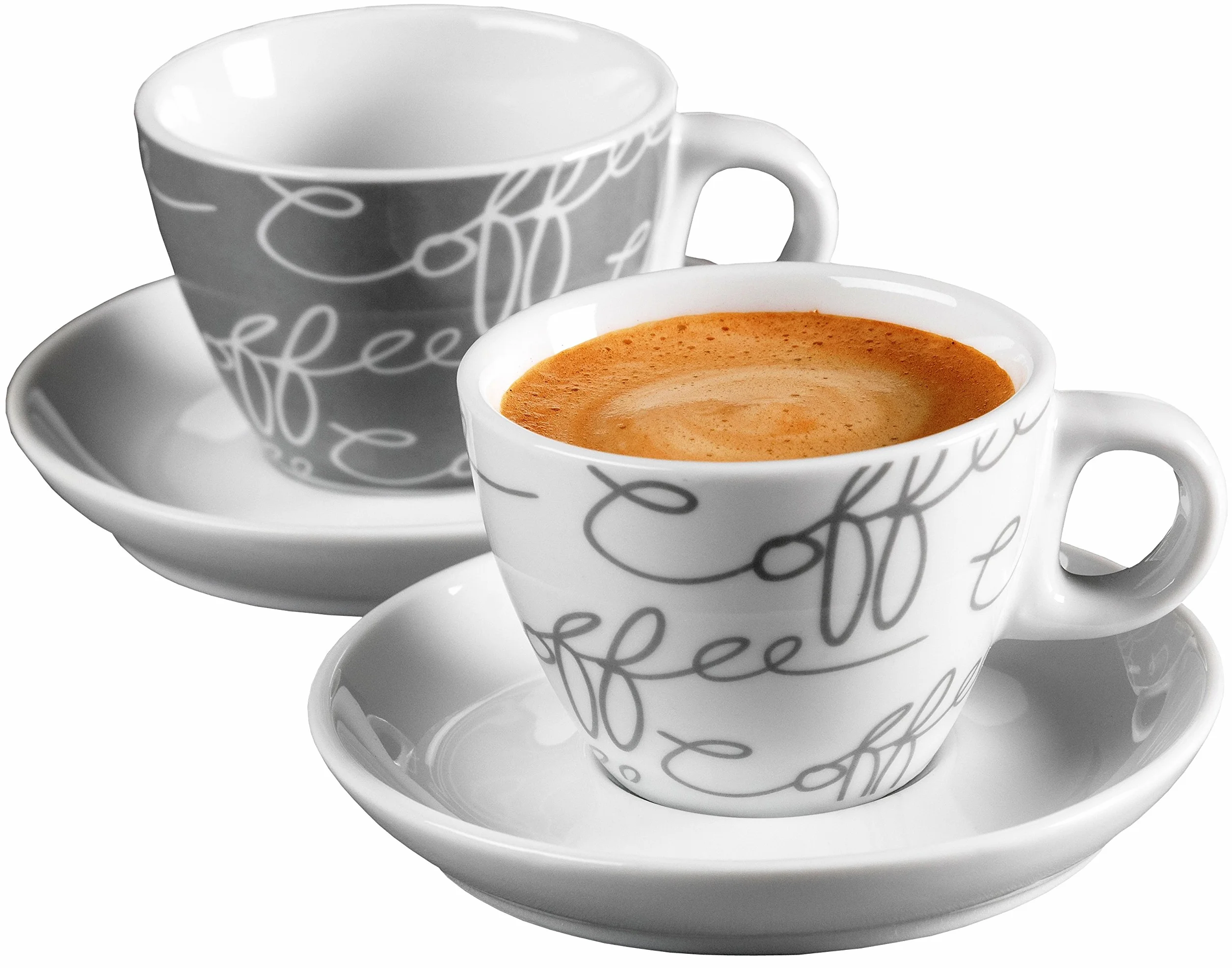 Ritzenhoff & Breker Set da caffè Cornello, 4 pezzi, grigio, 80 ml