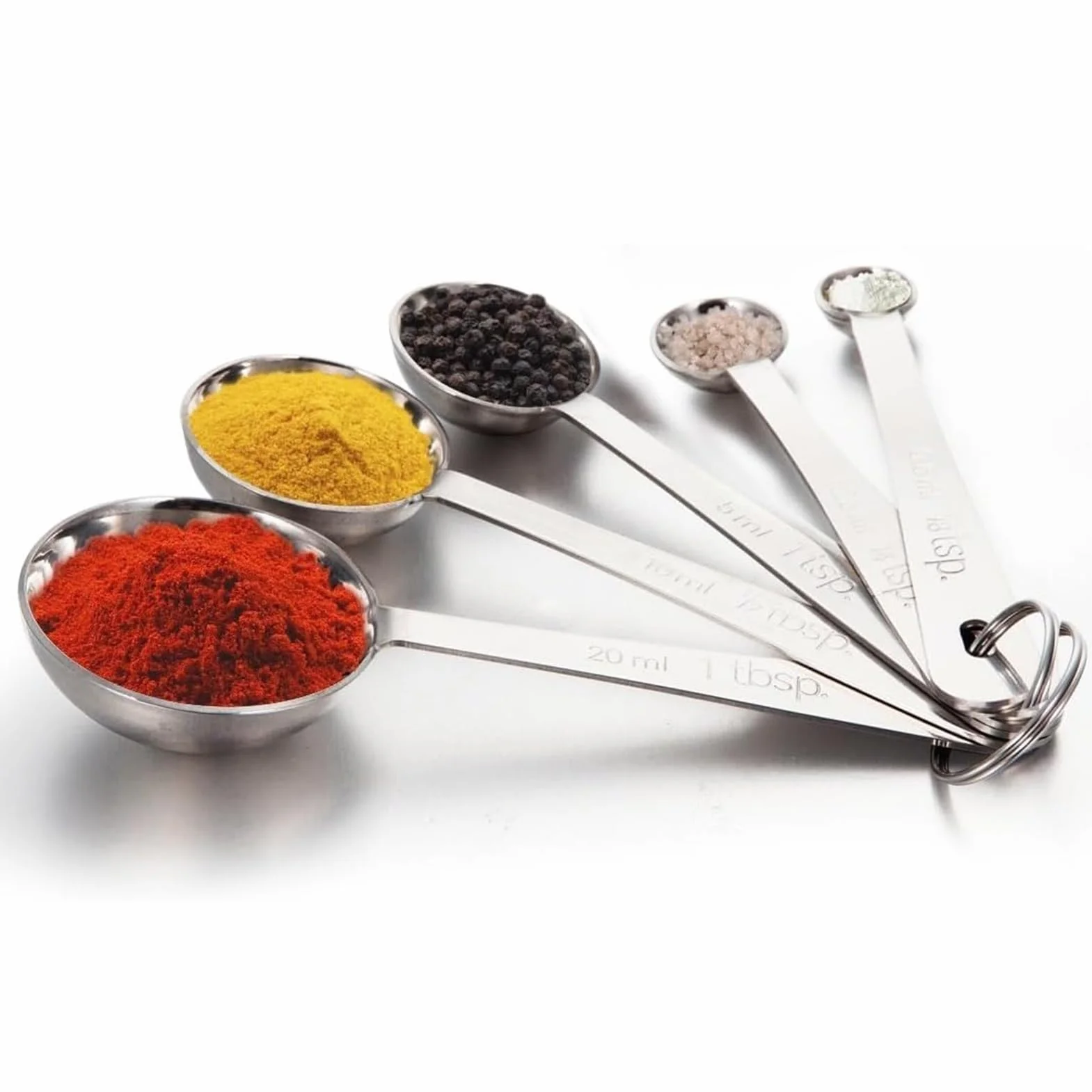 11pz Cucchiai Dosatori Misurini Cucina in Acciaio Inox 304 HAUSPROFI - Cucchiai Graduati Measuring Spoons Cucchiaio Dosatore per Dolci Ingredienti Cottura
