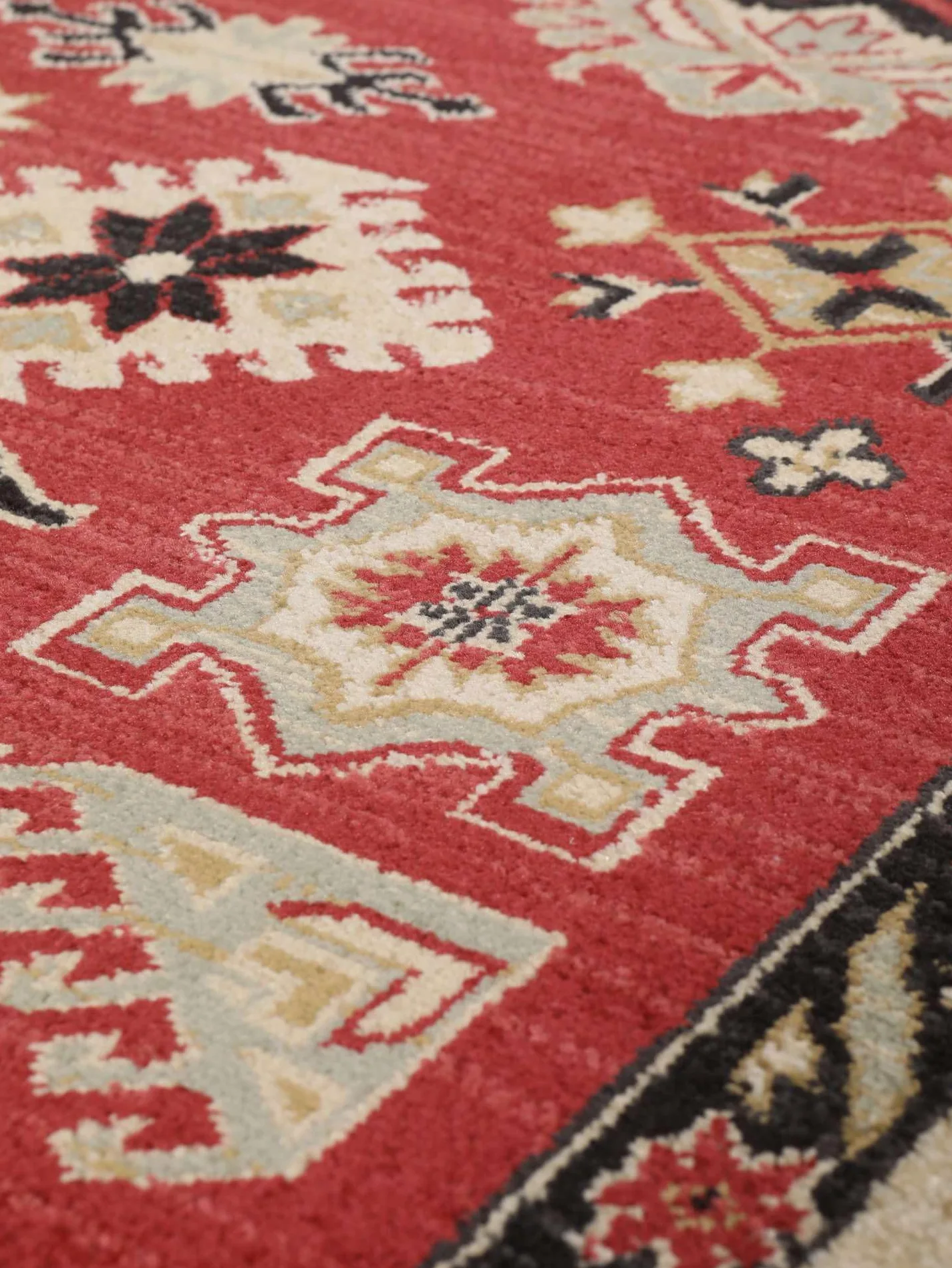 RugVista Shirvan Kazak, Tappeto, Orientali, 200 x cm, Quadrata, Pelo medio, Soggiorno, Sala da pranzo, Camera letto, Lavabile solo a secco, oeko_tex_100, Rosso/Beige