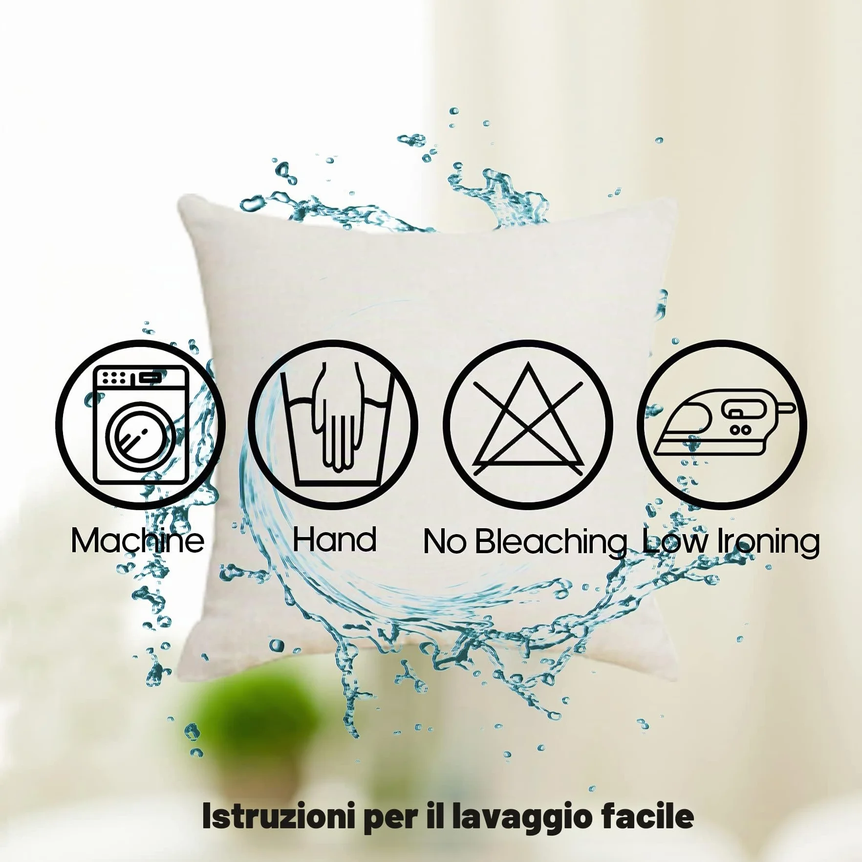 ZWJD - Set di 4 federe decorative per esterni, in lino, per camera da letto, divani, sedie, letti e giardini (40 x 40 cm, grigio)