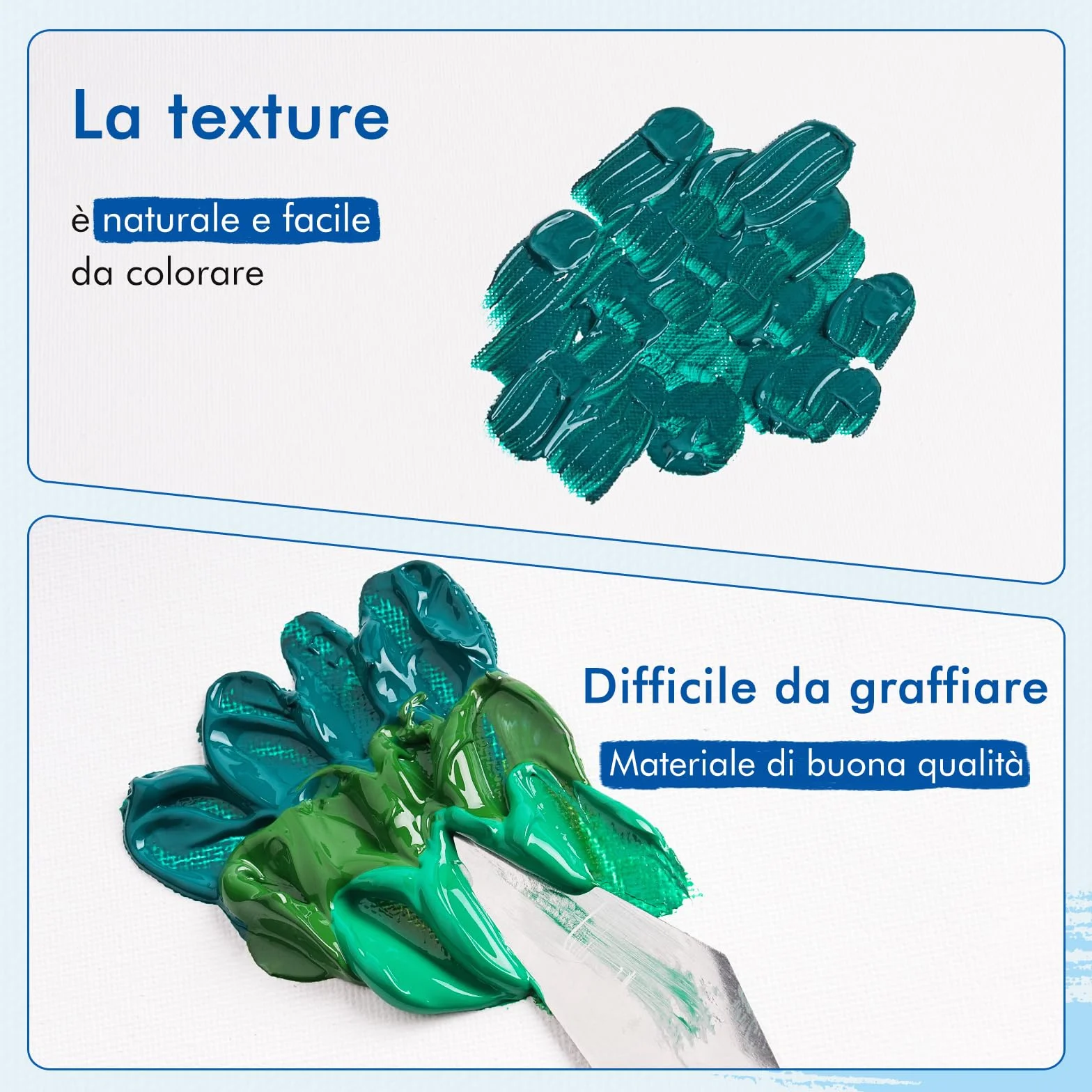 Tela da Dipingere 50 x 70 cm Set di 3 Tele Bianche 100% Cotone 280 g/m² Spessore 1.7 cm per Acrilici Olio