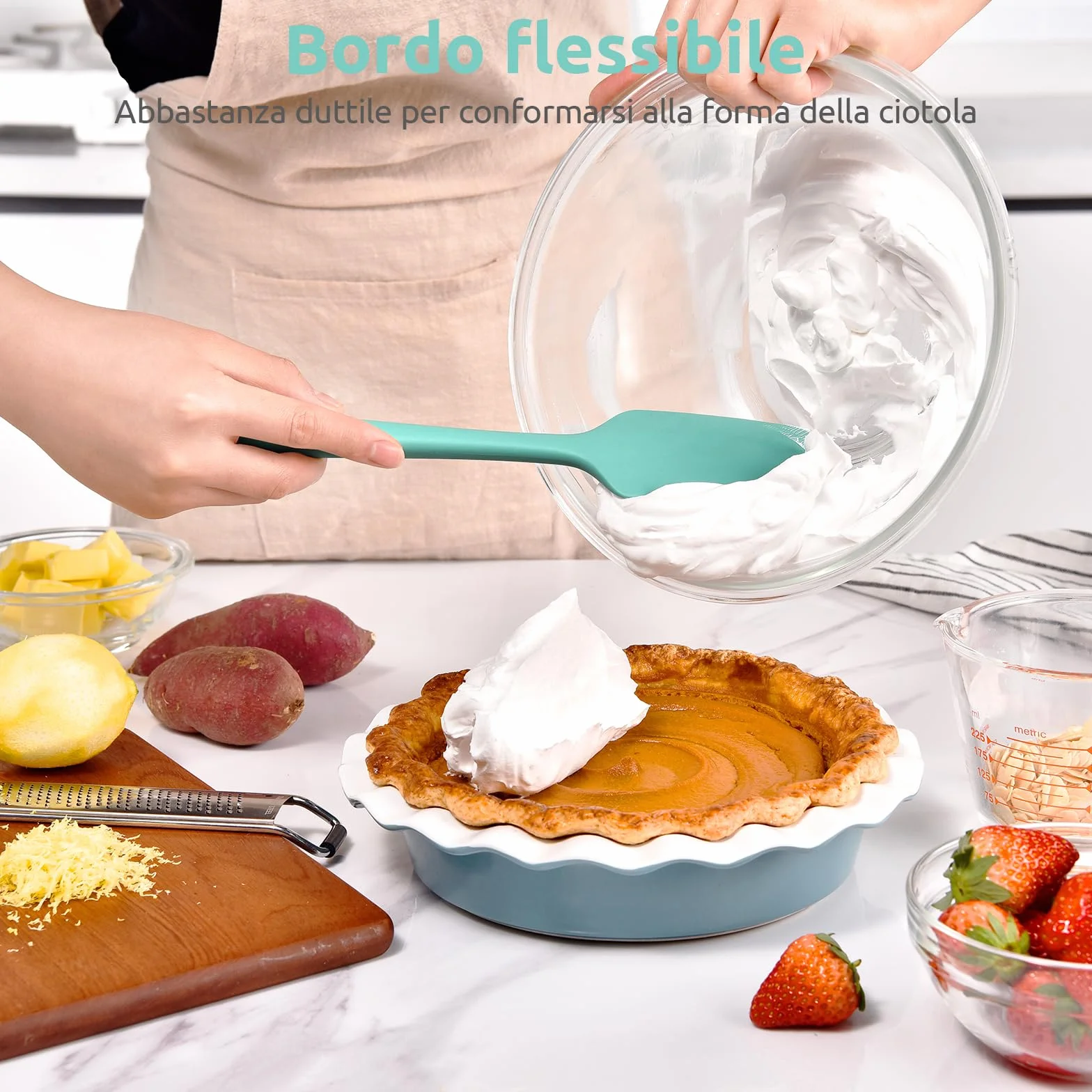 Spatola Flessibile Grande in Silicone U-Taste 315℃ Resistente al Calore Antiaderente 29cm