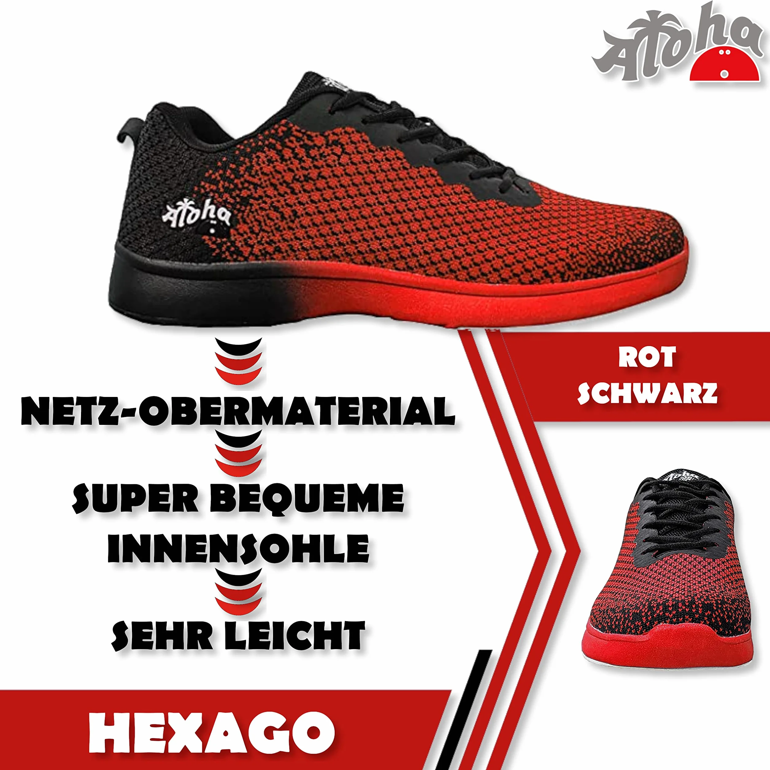 Scarpe da bowling Aloha HexaGo donna uomo ragazzo destrorsi mancini