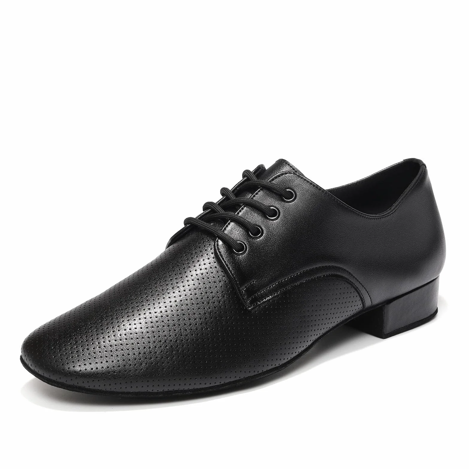 Scarpe da Ballo Uomo Latino Punta Chiusa Lacci Standard Salsa Tango Professionali Tacco 2.5 cm Modello 405