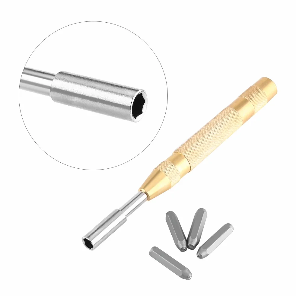 Estink Set di Punzoni per Lettere e Numeri 38 Pezzi, A-Z e 1-9 3 mm con Punzone Automatico, per Artigianato