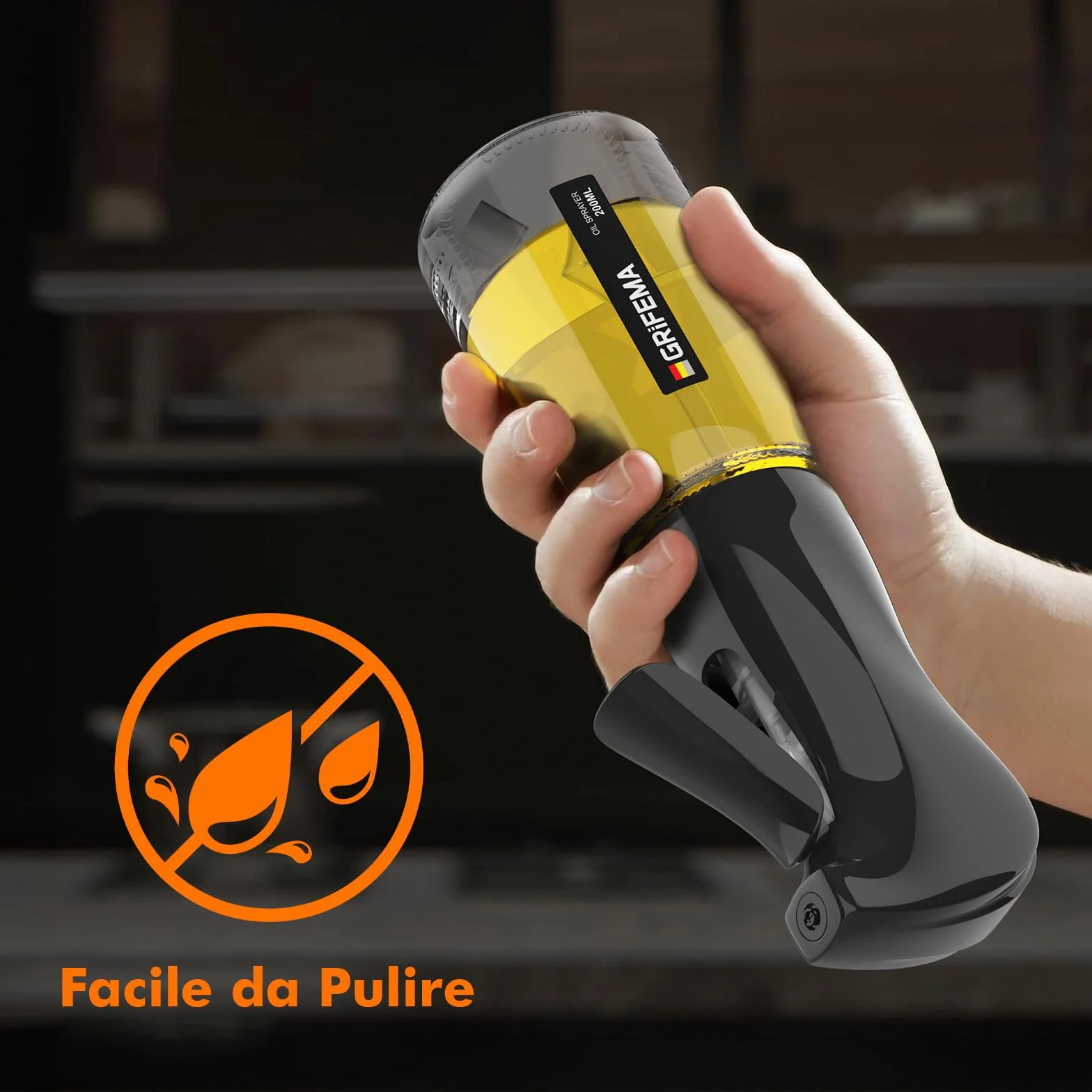 GRIFEMA Oliera a Getto Controllato 200 ml Vetro Antigoccia GE2003B