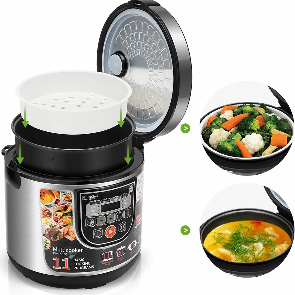 ForMe Multicooker 5L 860W 11 Funzioni Programmabili Keep Warm Timer LED
