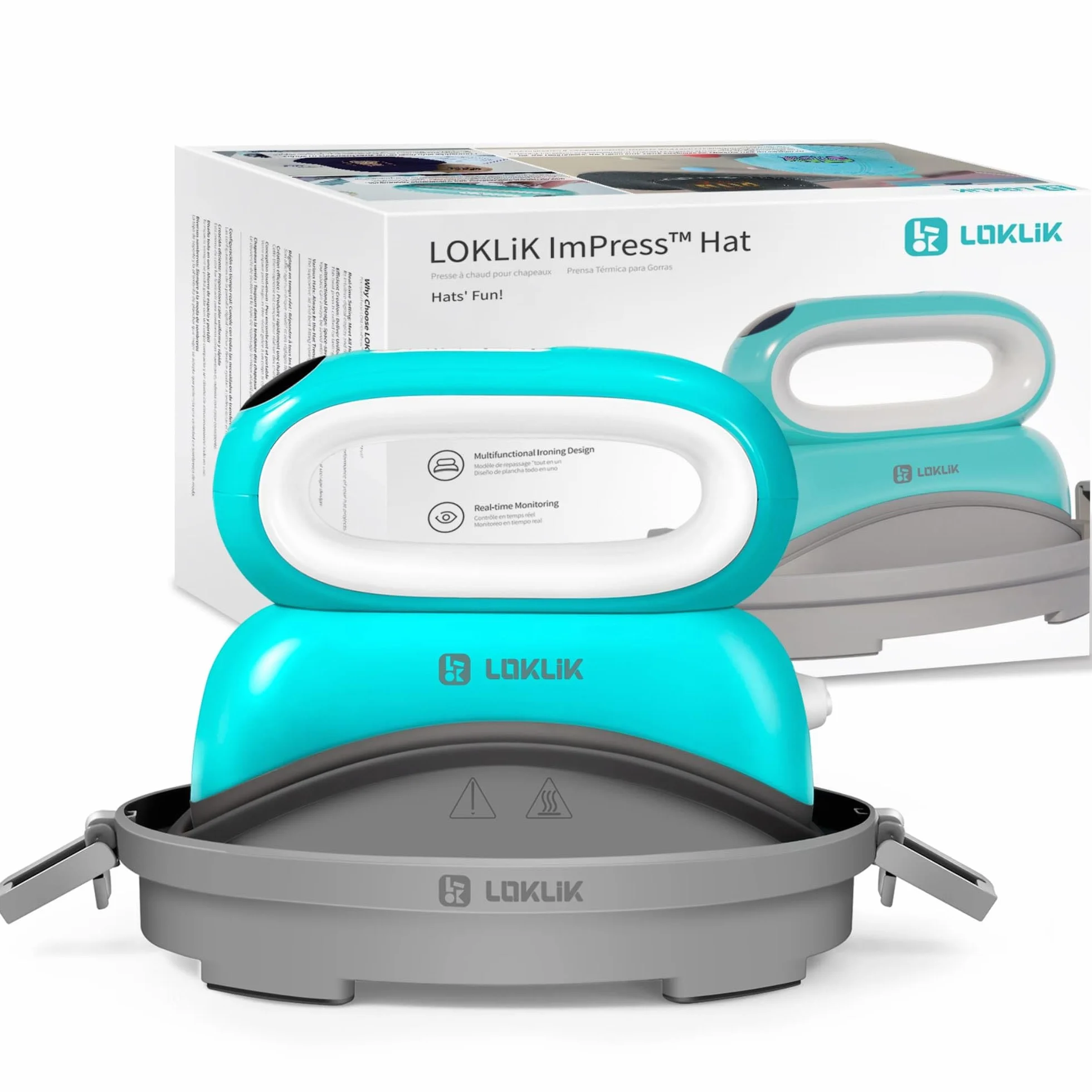 LOKLIK Impress Pressa a caldo automatica per berretti cappelli, sublimazione, vinile