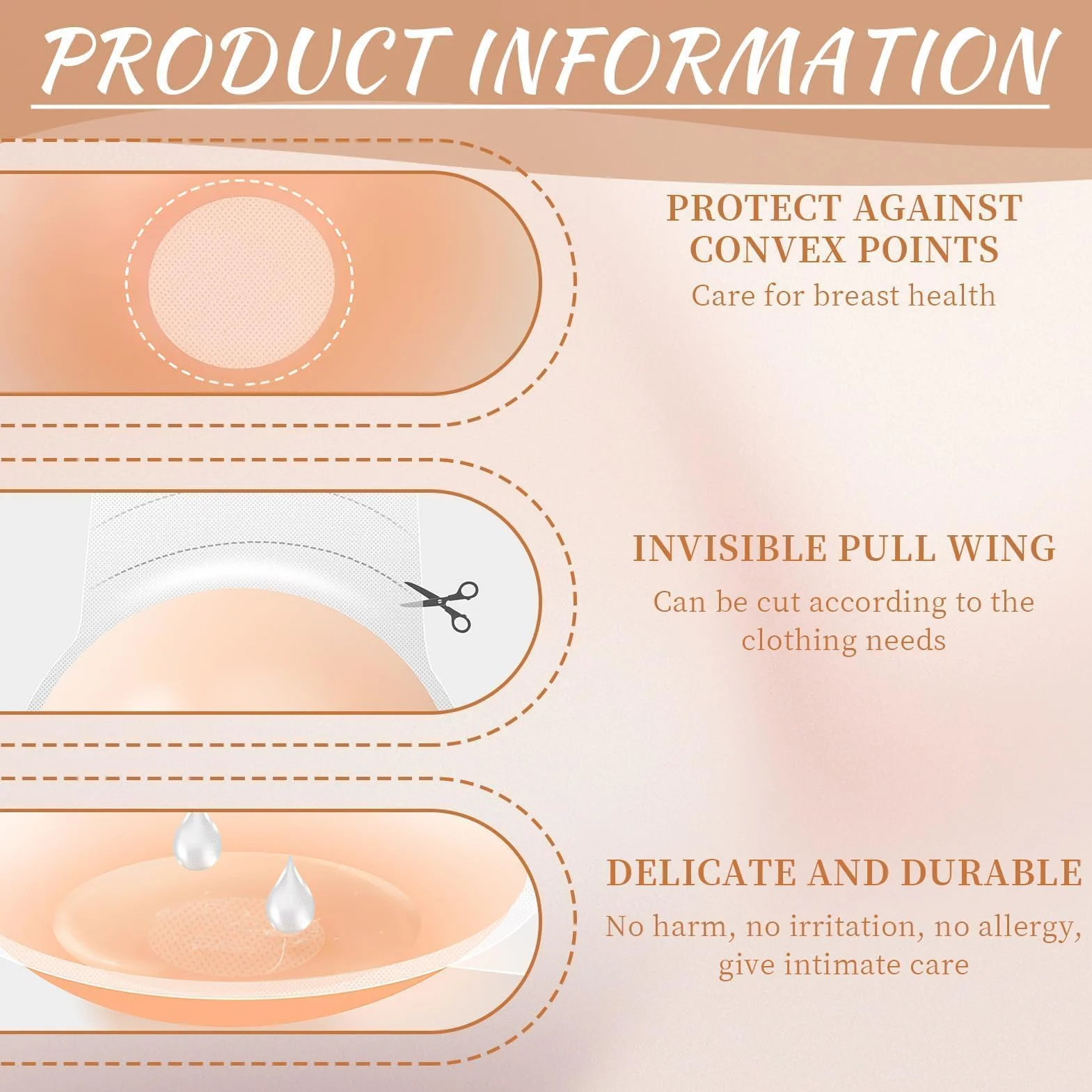 Reggiseno Invisibile Silicone Senza Spalline | Reggiseno Adesivo da Sposa Senza Schienale | Copricapezzoli Riutilizzabili Donne | Push-up Invisibile Abiti Scollati | Sollevatore Seno Adesivo