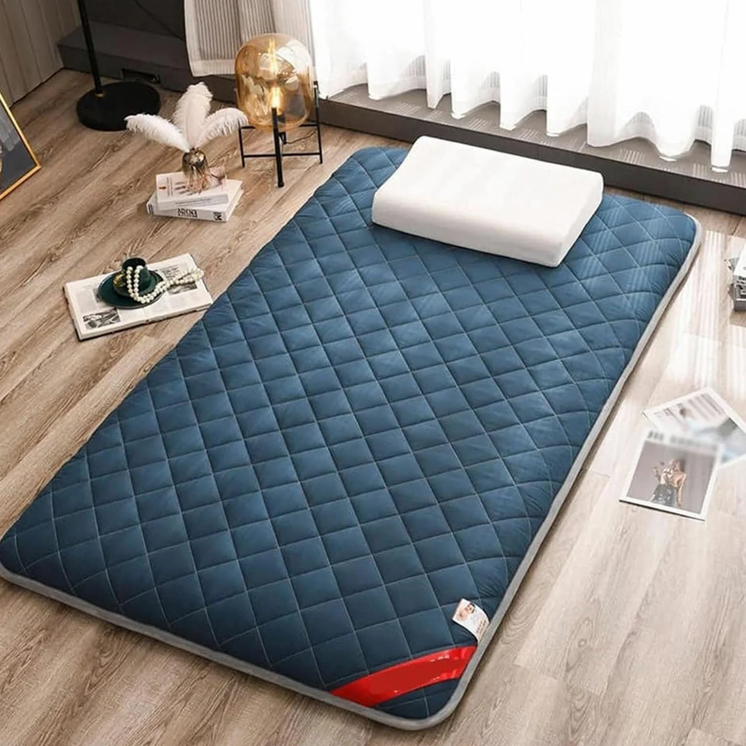 Materasso Futon, Futon Giapponese, Materasso Pieghevole Arrotolabile, Materassi Da Massaggio Thailandese Per Pavimento, Materasso Per Dormire, Materassi Da Campeggio Singoli E Matrimoniali(150 x 200cm