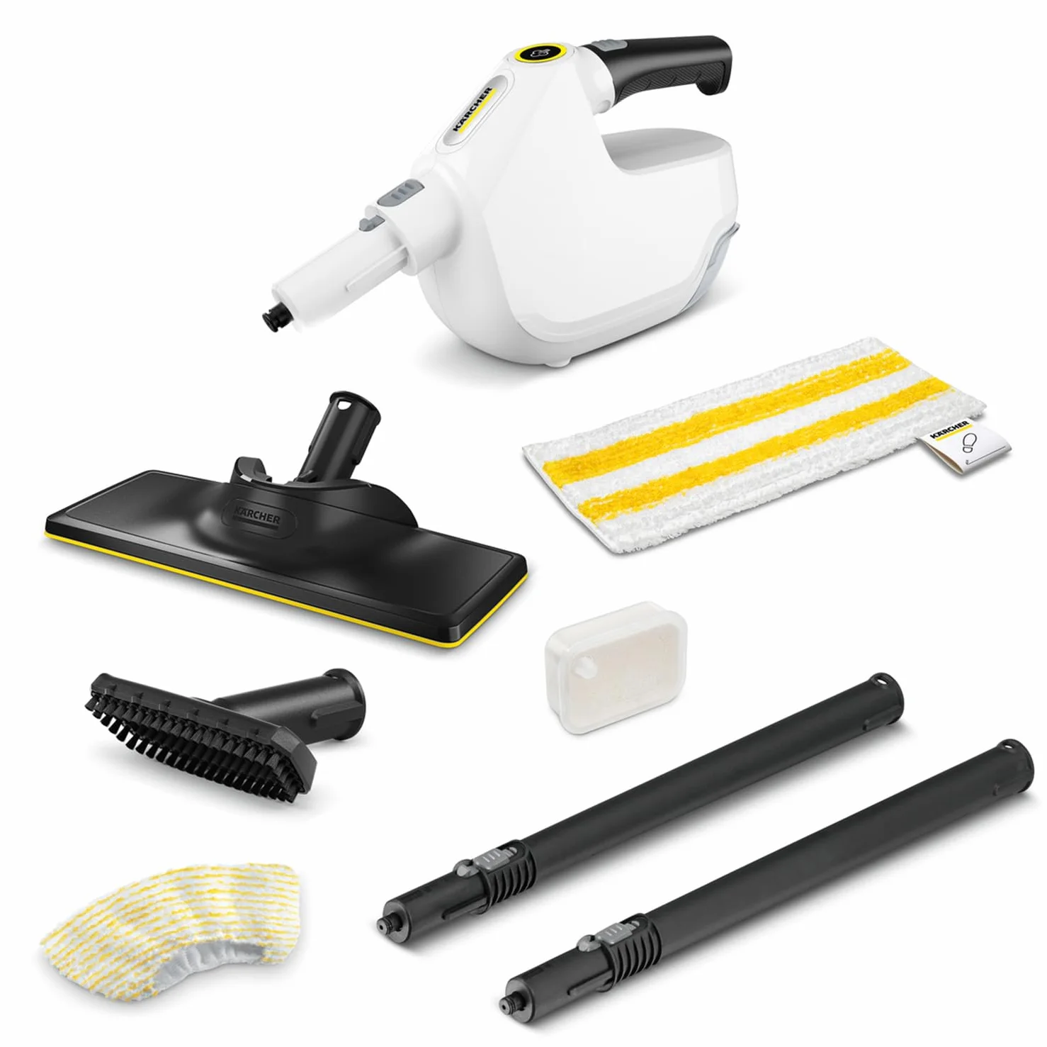 KÄRCHER Pulitore a Vapore SC 1 Multi & Up, Tempo di riscaldamento: 30s, Potenza di riscaldamento: 1.300 W, rimuove fino al 99,99% di germi e batteri, Potenza superficiale: 30 m², Serbatoio: 200 ml