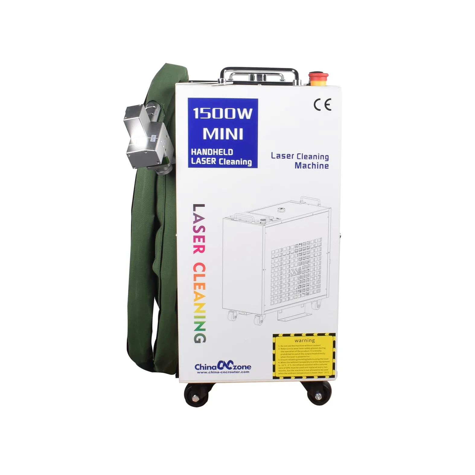Macchina per la pulizia laser a fibra 1500W manuale, rimozione di ruggine, olio, vernice, sporco, macchie, rivestimenti, attrezzatura per pulizia laser (con 1 modalità di pulizia)