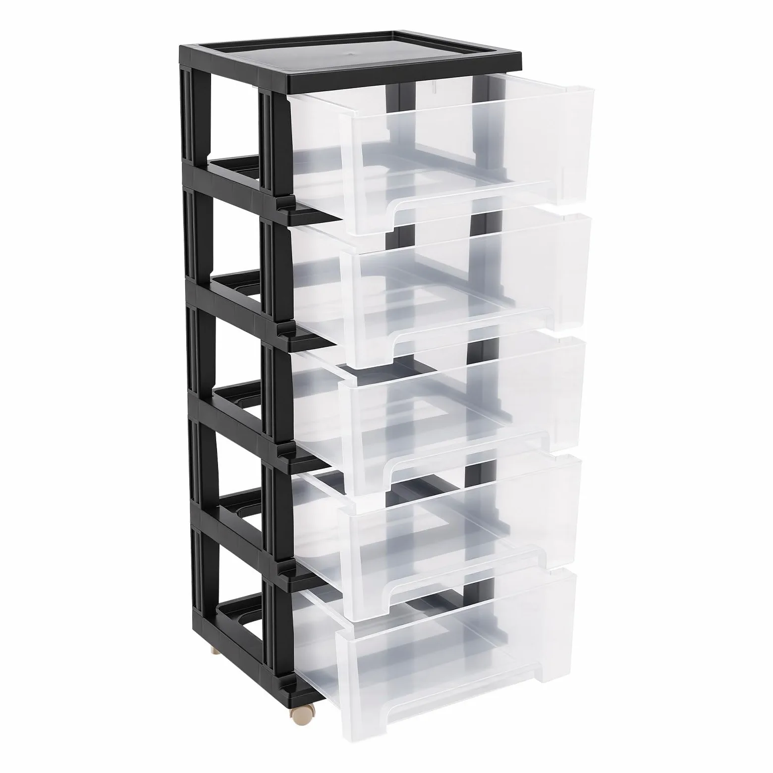 Organizer con 5 cassetti, per camera da letto, cassettiera, cassettiera con ruote, per corridoio, soggiorno, bagno, scuola, ufficio