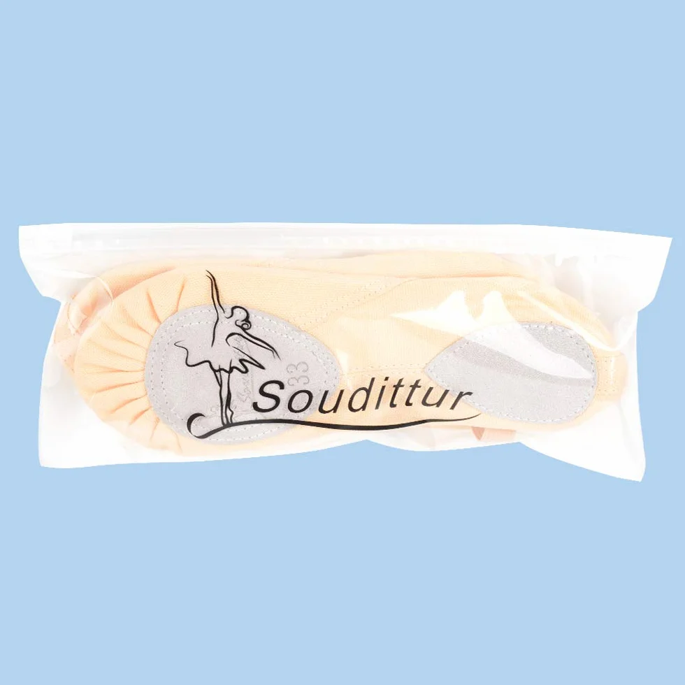 Soudittur Scarpe Danza Classica Tela Mezze Punte Ballerina Ginnastica per Bambina Ragazze Donna