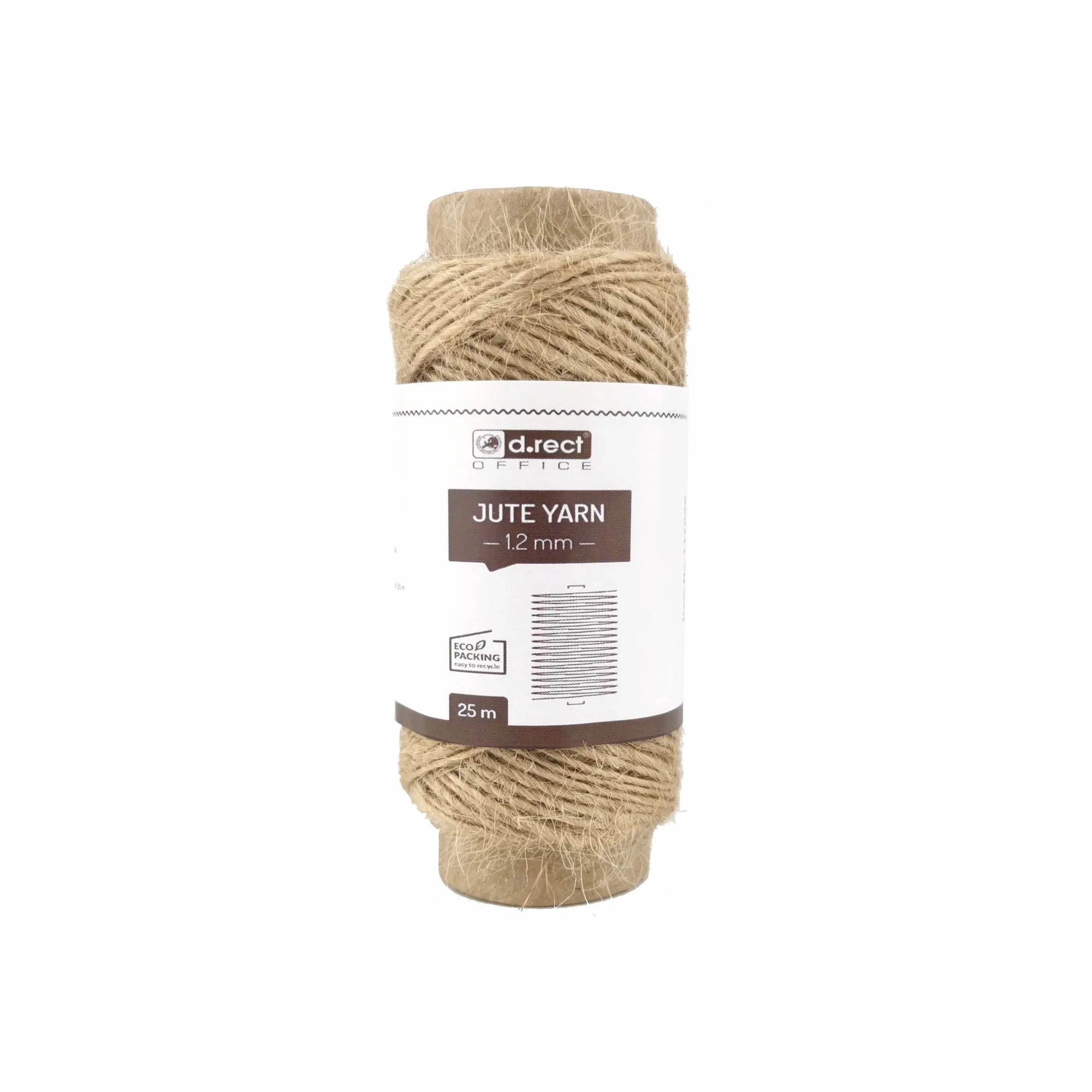 Corda di Iuta Marrone Naturale 25 m 1,2 mm D.RECT per Imballaggio Regali Artigianato Decorazioni