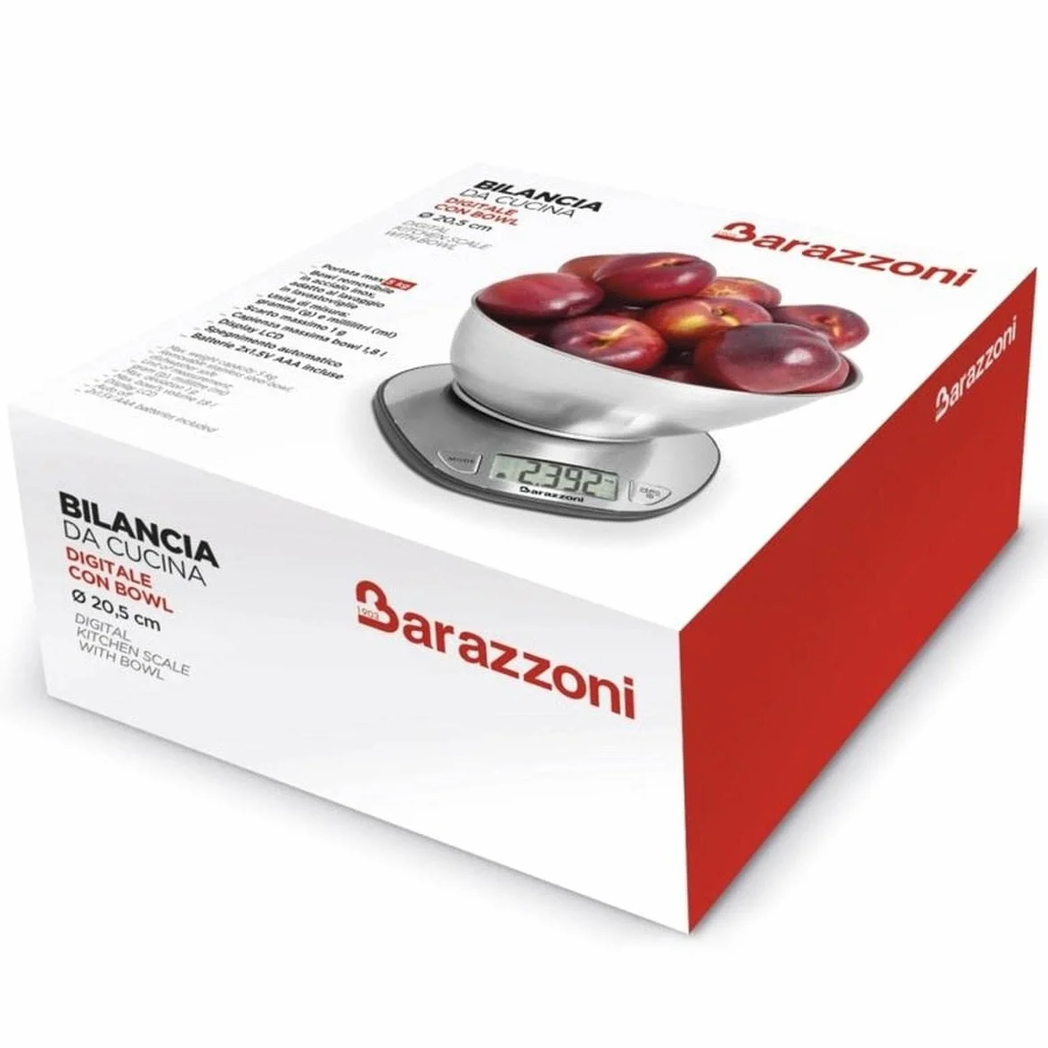 Barazzoni 802080080 Bilancia da Cucina 18/10 Steel