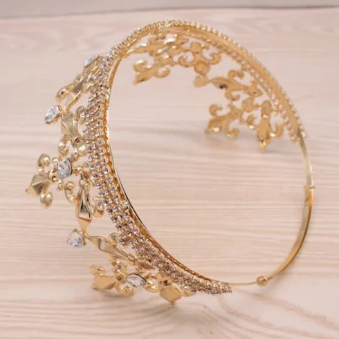 Korona Royal King Corona Metallowa Diadem Książęcy Okrągły Na Święta Ślub Bal Konkurs Urodziny Fotografia