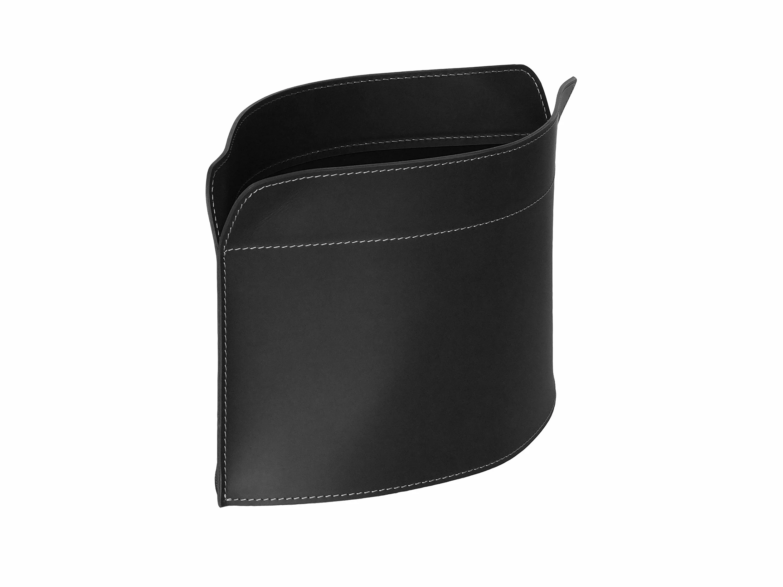 Portariviste in Cuoio di Design LIMAC Design GIUSY, Borsa Porta giornali Moderno, Contenitore riviste da Interno, Nero