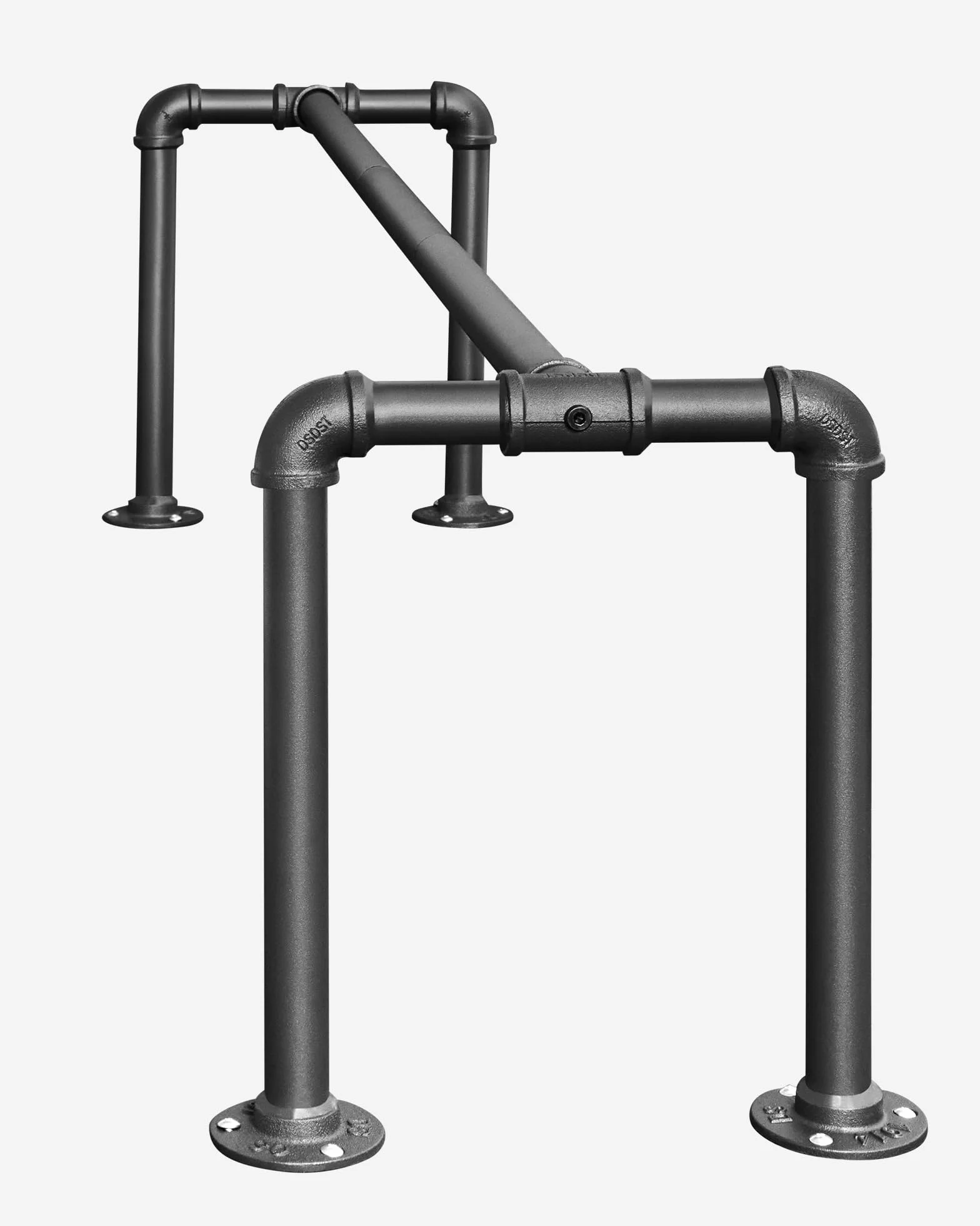 SONGMICS Attaccapanni da Muro Set di 2, Barra Appendiabiti a Parete, 112 x 30 x 29,3 cm, 60 kg, Nero
