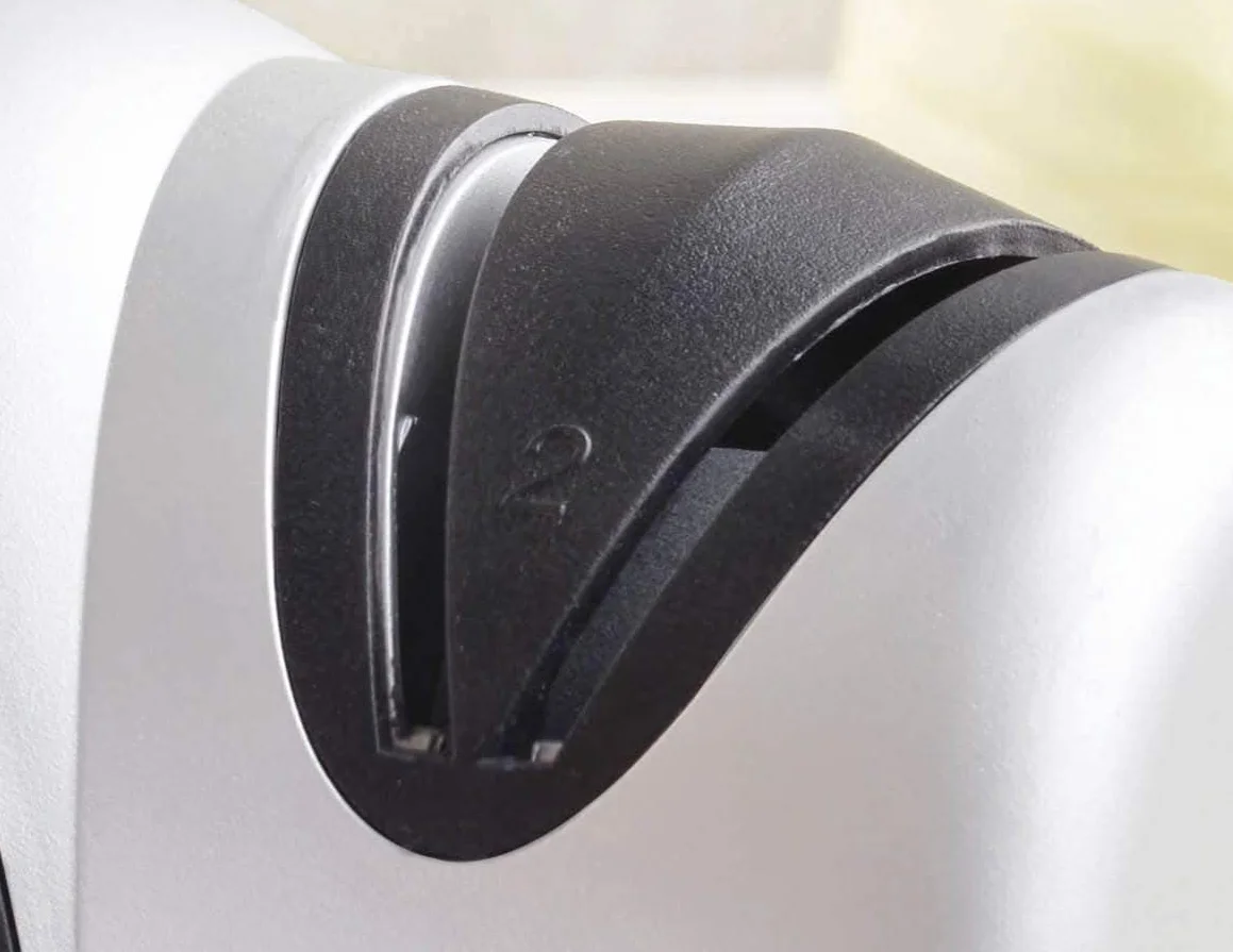 Affilacoltelli Elettrico 60 W 2 in 1 Affila e Lucida Rivestimento in gomma antiscivolo per lame acciaio ceramica