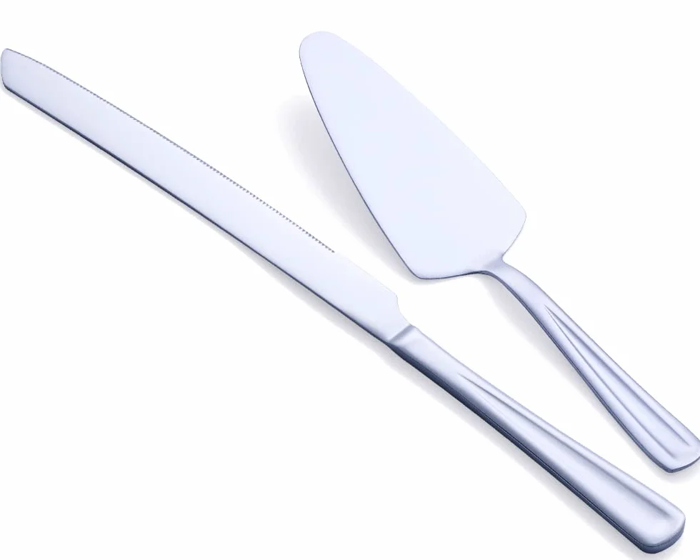Set di coltelli e server per torte in acciaio inox GoGeiLi