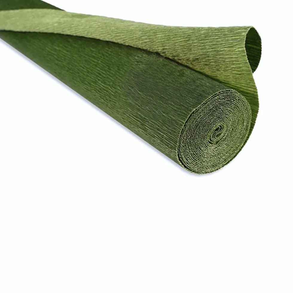 FloristryWarehouse Rotolo carta crespa 180 g 50x250 cm bicolore verde foglia 562/1