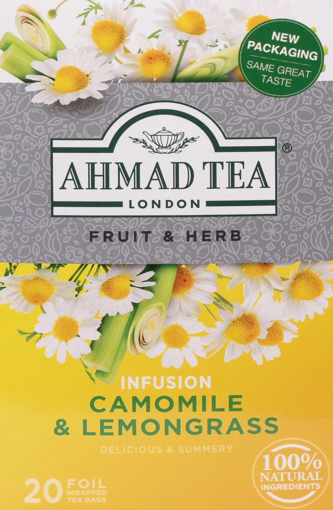 Ahmad Tea Camomile & Lemongrass Tea Infusion 20 Bags 30g