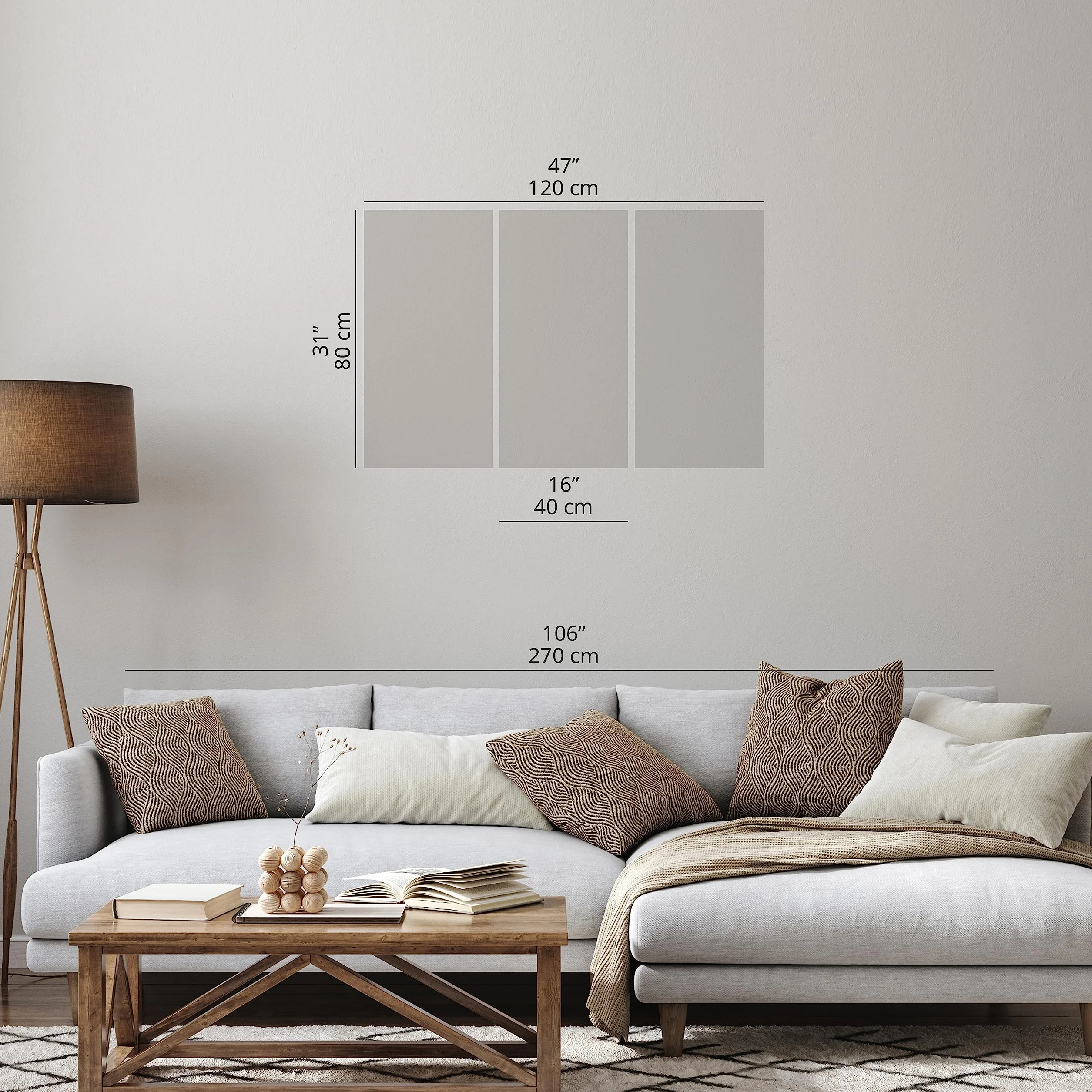 Cuadros B&D XXL - Quadro Grande Mappa del Mondo 120x80 cm 3 Pezzi - Stampa su Tela Strutturata - Quadri Moderni Componibili Camera da Letto Matrimoniale - Planisfero da Parete 020113-47