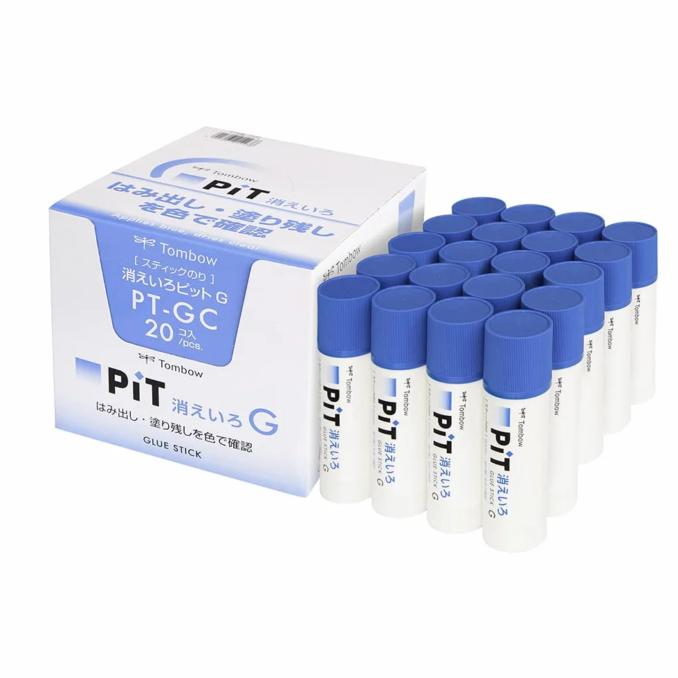 Tombow PT-GC-20P - Matita, colla stick, fossa cancellabile, G, 20 pezzi