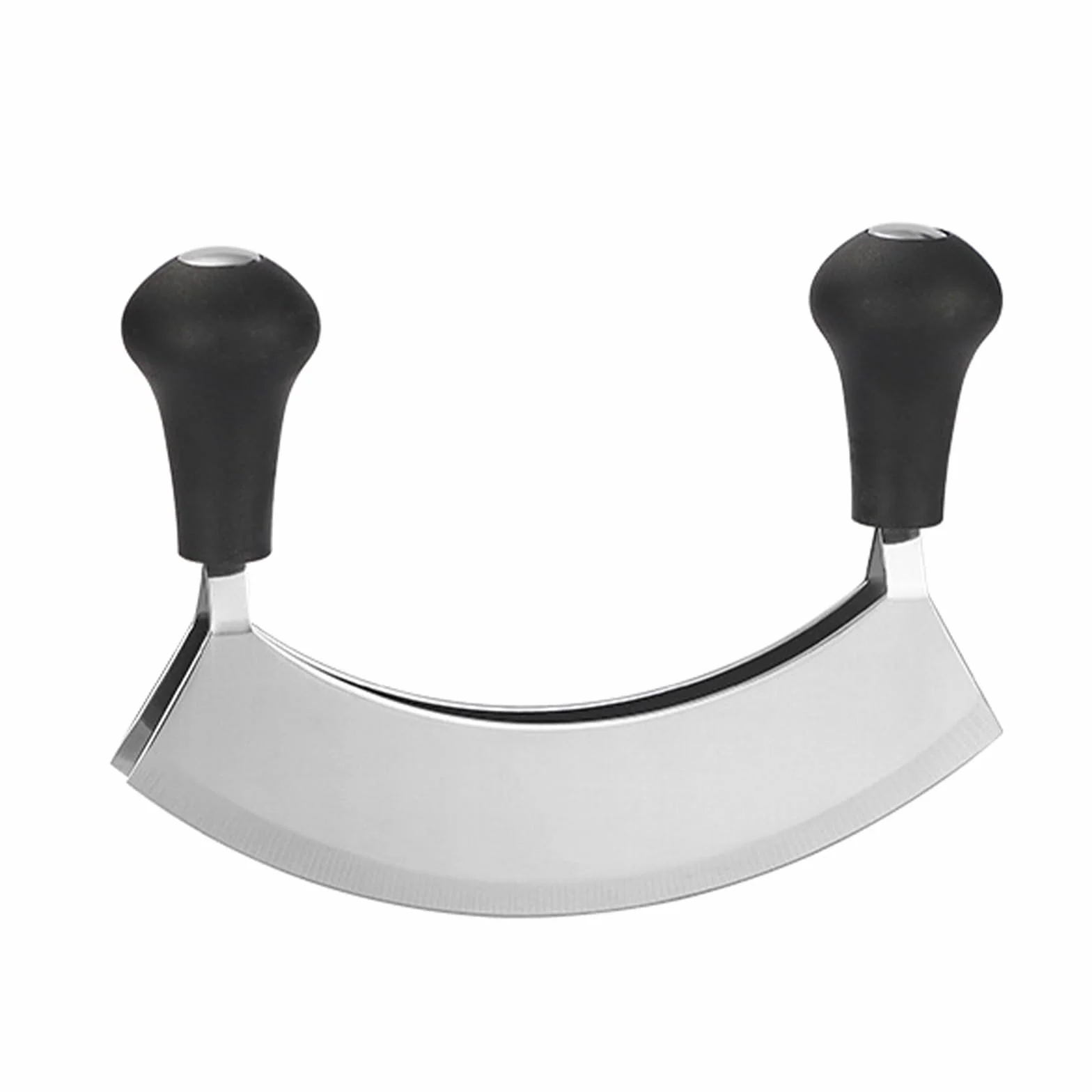 Coltello a Doppia Lama Trita Erbe, Mezzaluna Chopper, Mezzaluna Filo, Taglia Verdure Manuale, Coltello da Cucina con Lama Curva