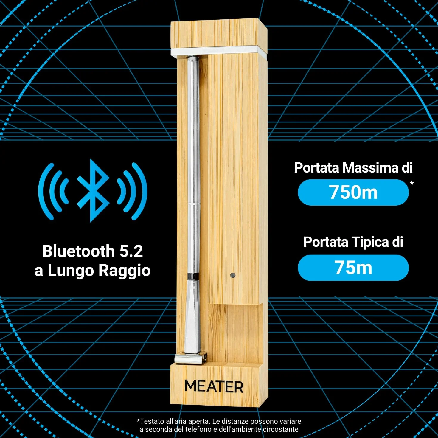 MEATER Pro 2 Plus termometro intelligente per carne 550°C impermeabile multi-sensore