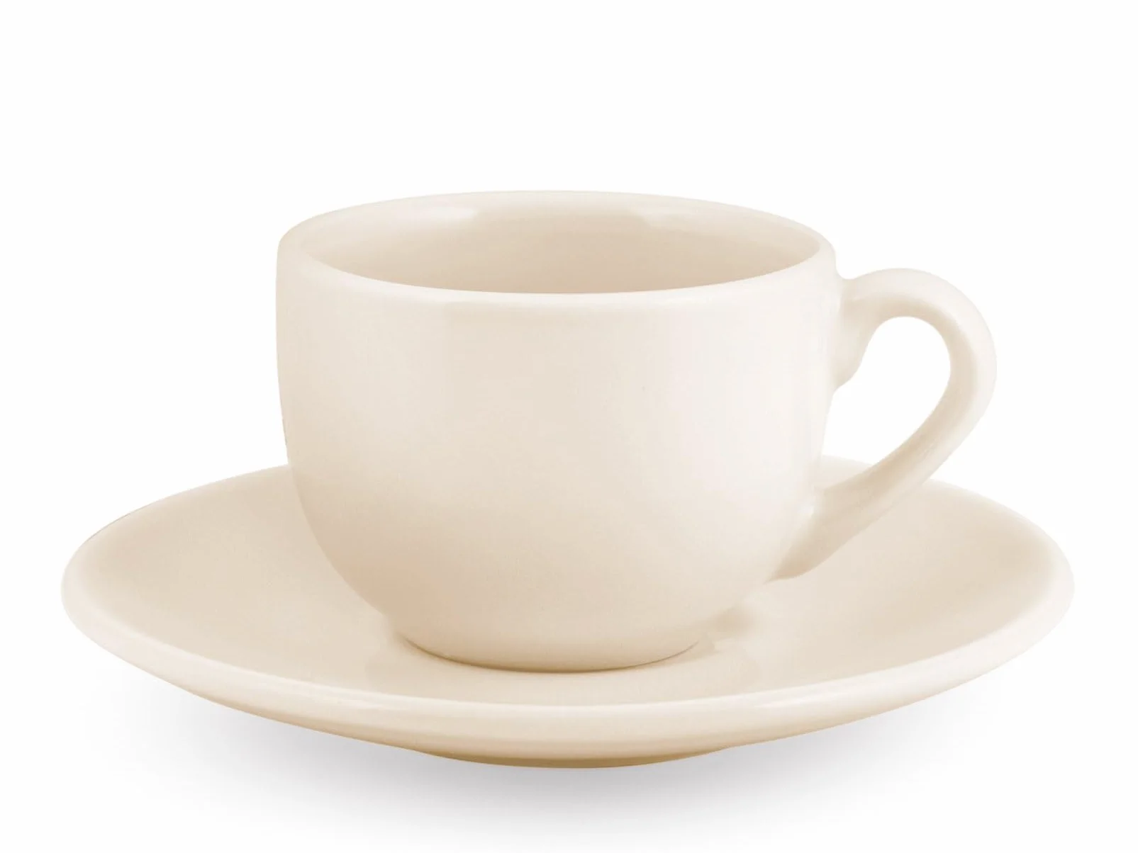 H&H 4297202 Tazze Caffe, Cromatico, Avorio, 6 Pezzi, Ceramica, 13x13x6 cm