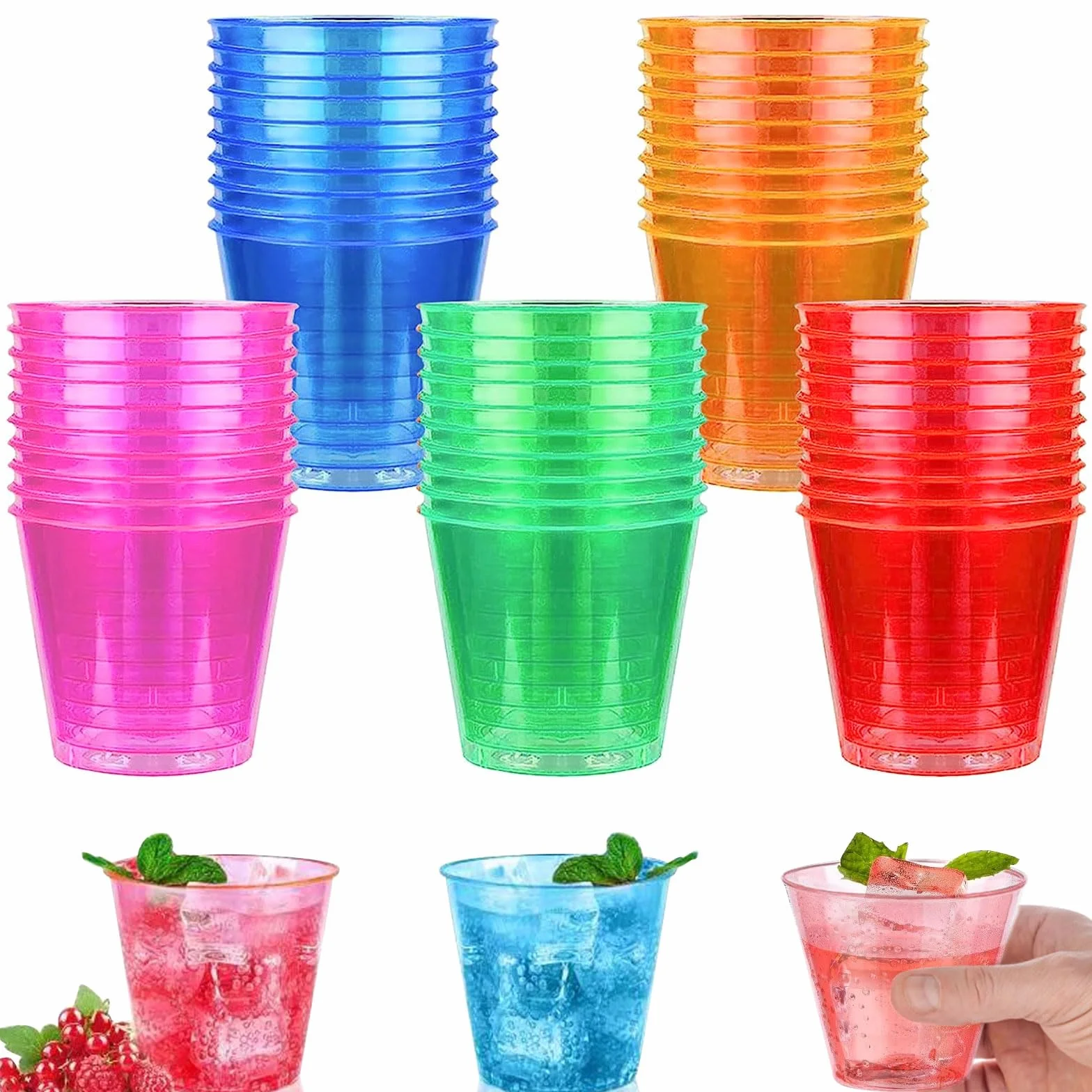 50 bicchieri da liquore in plastica 35 ml riutilizzabili per feste