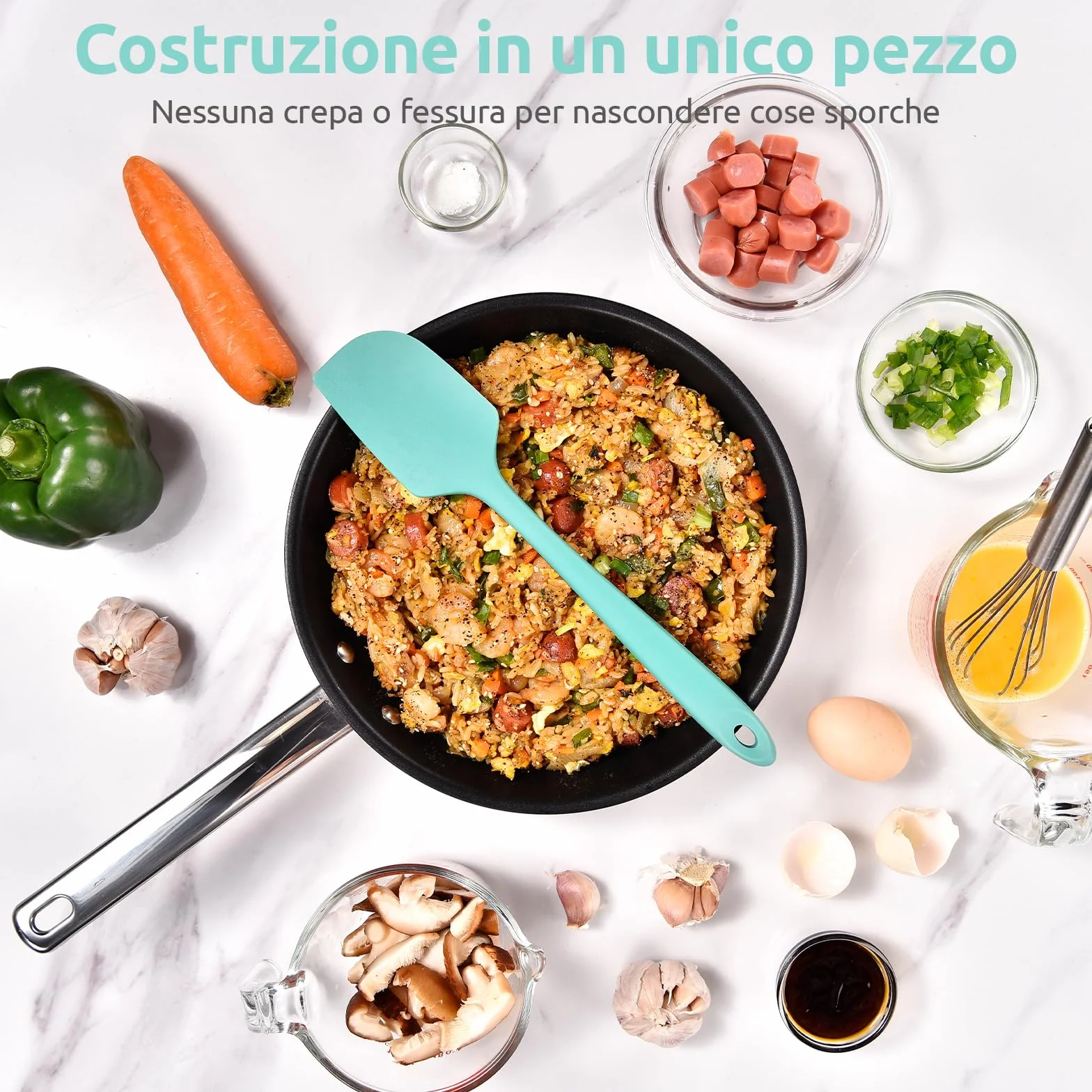 Spatola Flessibile Grande in Silicone U-Taste 315℃ Resistente al Calore Antiaderente 29cm