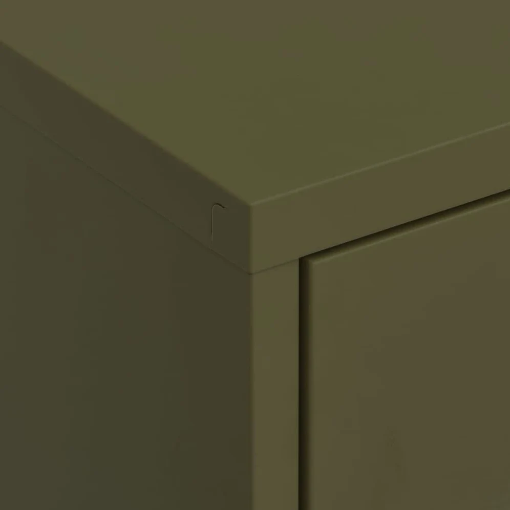vidaXL Armadietto Verde Oliva 80x35x101,5 cm in Acciaio