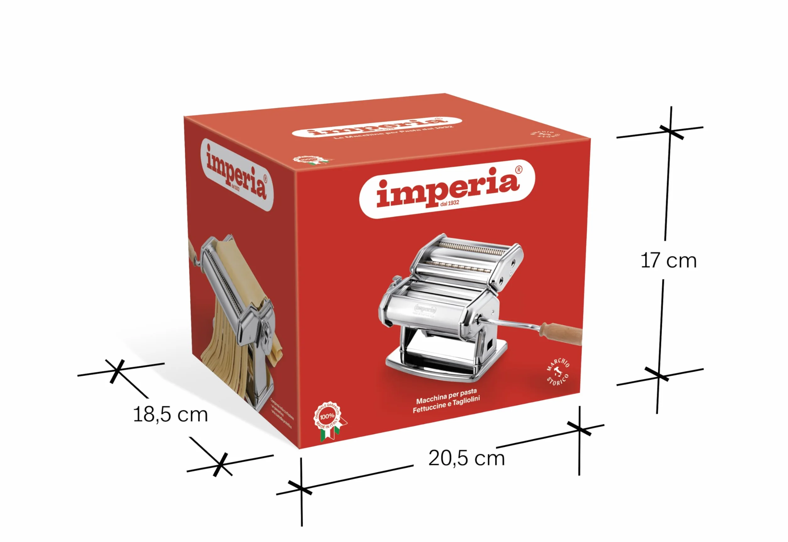 Imperia IPASTA Linea Macchina per la pasta fresca in acciaio sfogliatrice manuale cromata