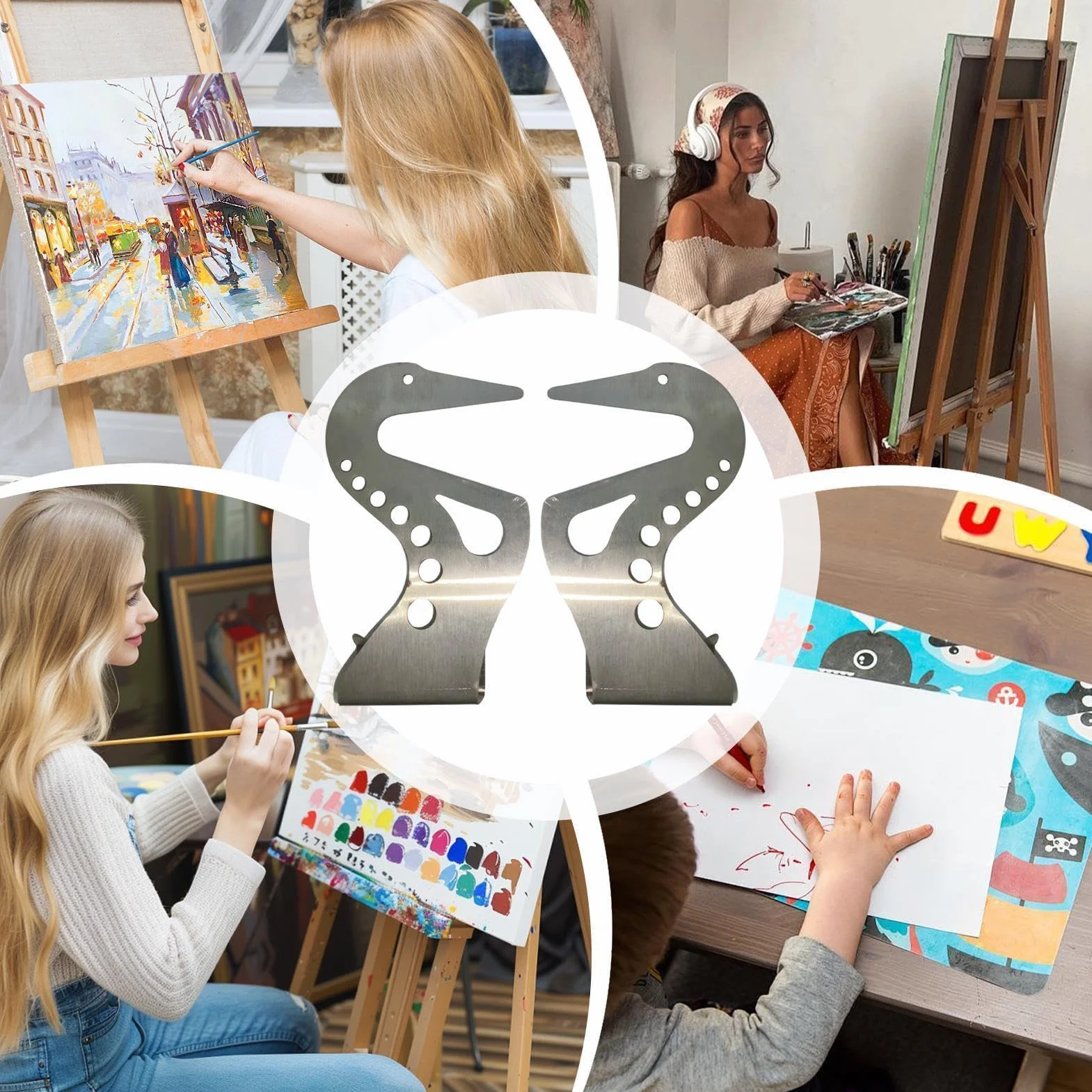 Generico Ponte di Supporto Regolabile per Mano del Artista, Strumento Stabile per Disegnare e Dipingere