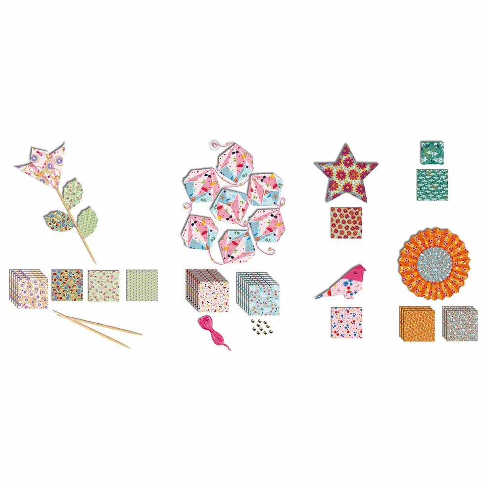 Janod J07887 Origami Decoracje Kreatywne Zestaw dla Dzieci od 10 lat Multikolor