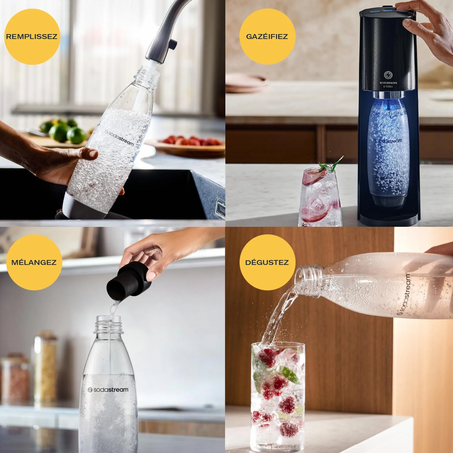 SodaStream E-Terra Gasatore d'acqua Frizzante Elettrico 1 Litro CO2