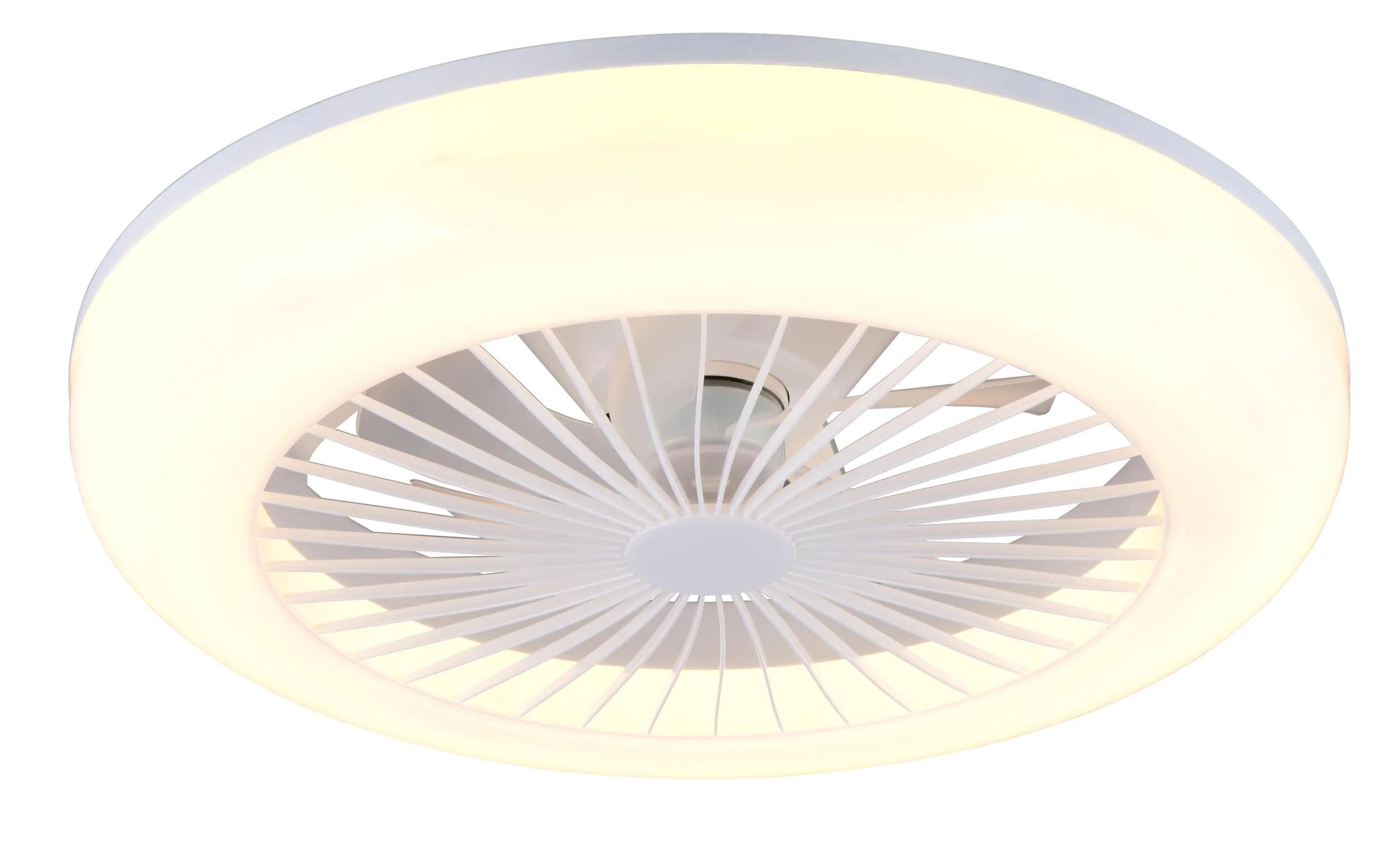 Reality Leuchten Ventilatore MORA R64032101, bianco, 10W, 2700K - 6500K, 1400 lm, dimmerabile