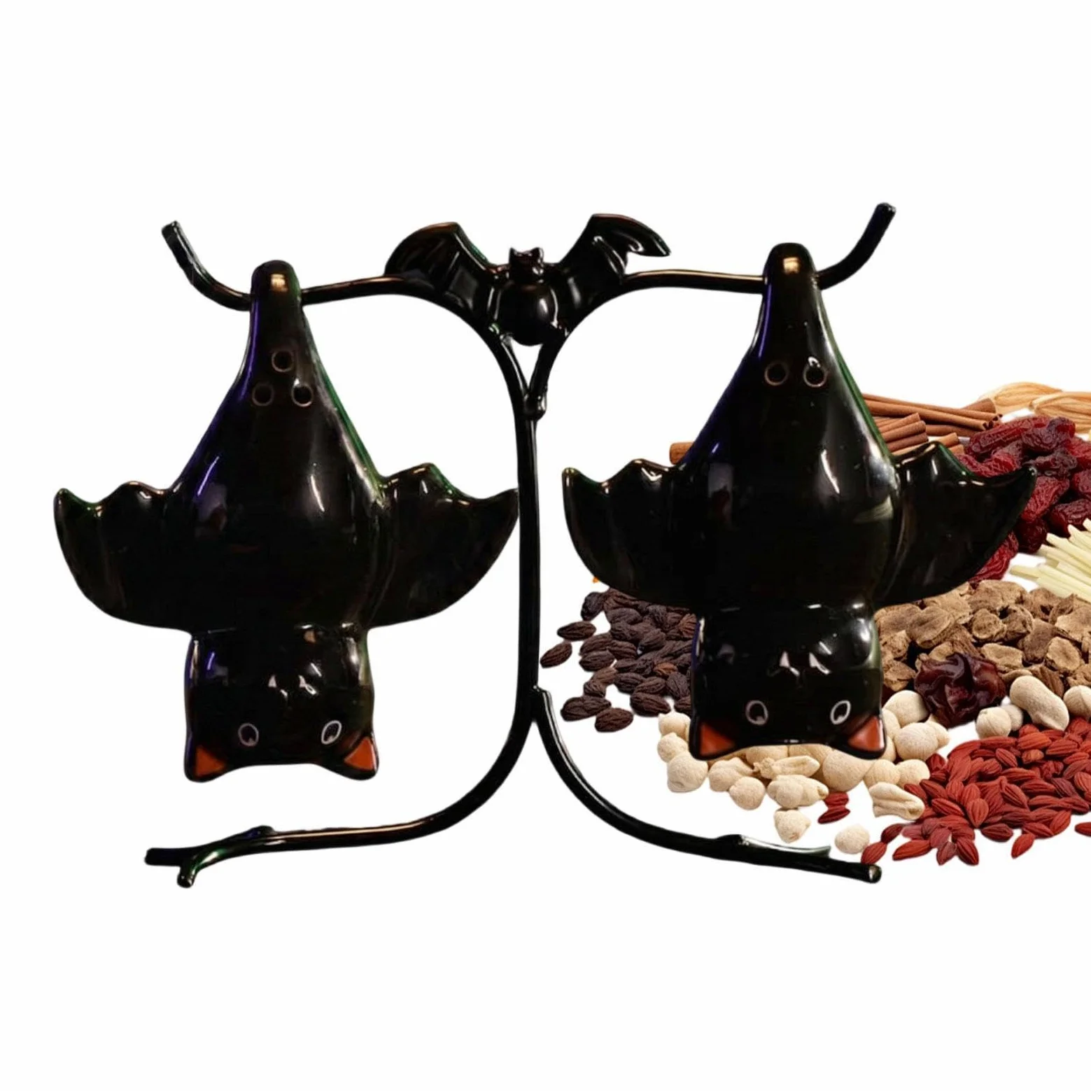saliera e peperiera Portacondimenti a Forma di di Halloween | Set di shaker da sale e pepe per cucina, tavolo, barbecue, camper, casa colonica, dormitorio, casa