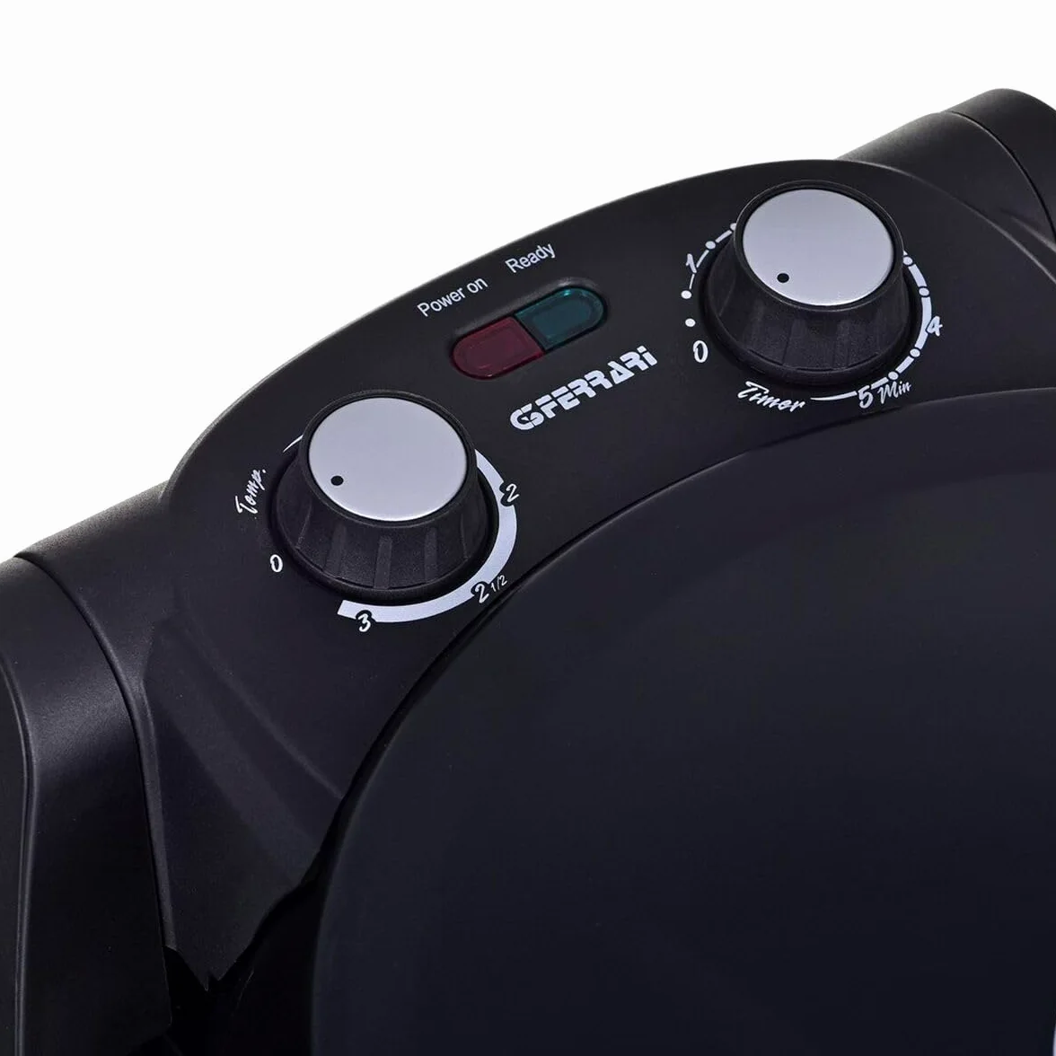 G3 Ferrari G10032 Pizzeria Snack Napoletana Forno Pizza Plus Evo, Doppia Pietra Refrattaria, Diametro 31 cm, 1200 W, Palette e ricettario inclusi, Nero