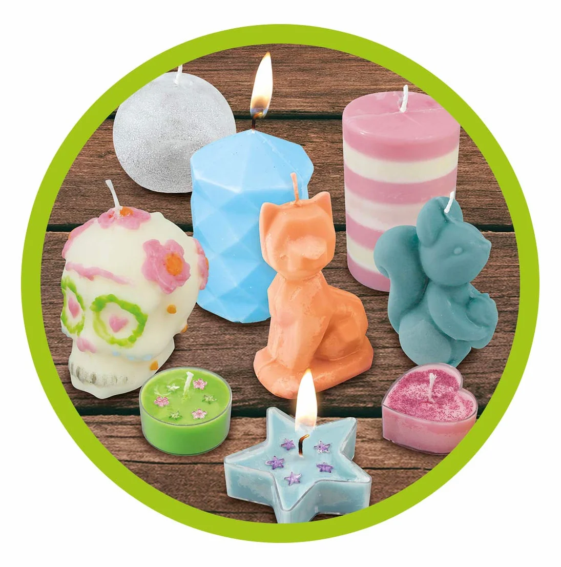 BUKI 5420 Candele professionali da studio multicolore