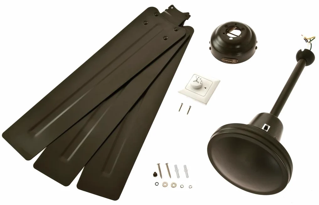 Westinghouse Lighting, Ventilatore a soffitto Industrial, interruttore a parete, ciclo estate/inverno, ø 142 cm 7862340, metallo, Finitura in espresso , pale in espresso