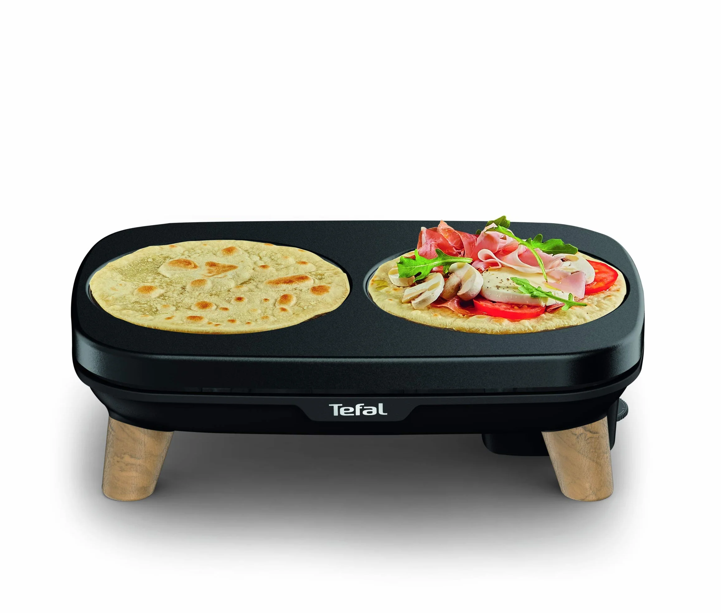 Tefal PY900D12 Gourmet Crepiere Deux plaques amovibles antiadhesives Temperature reglable Crepes Galettes Pancakes