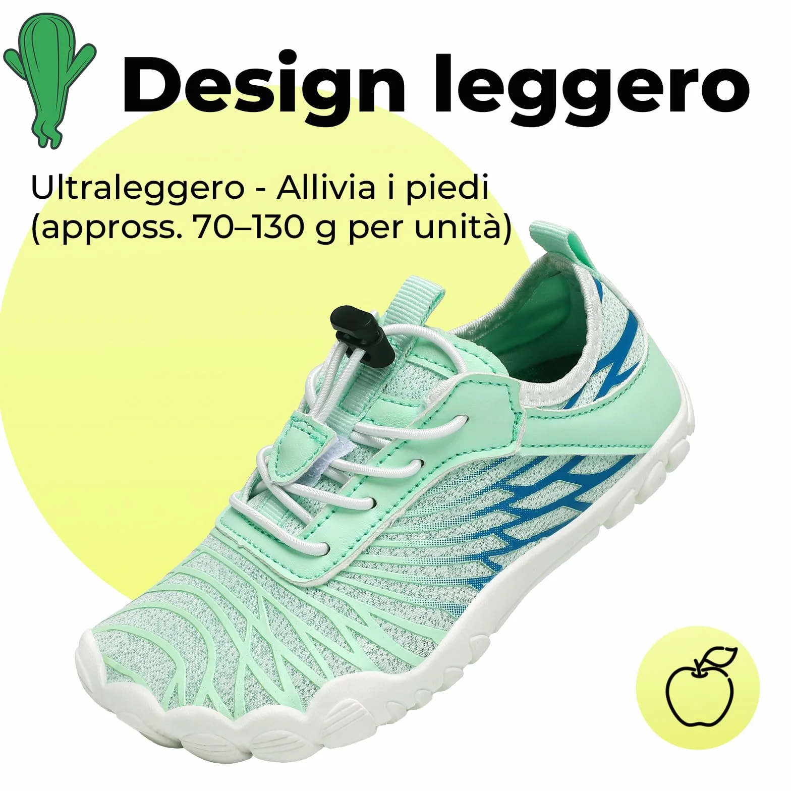 SAGUARO Scarpe da bagno bambini a piedi nudi asciugatura rapida traspiranti punta larga misure 25-35